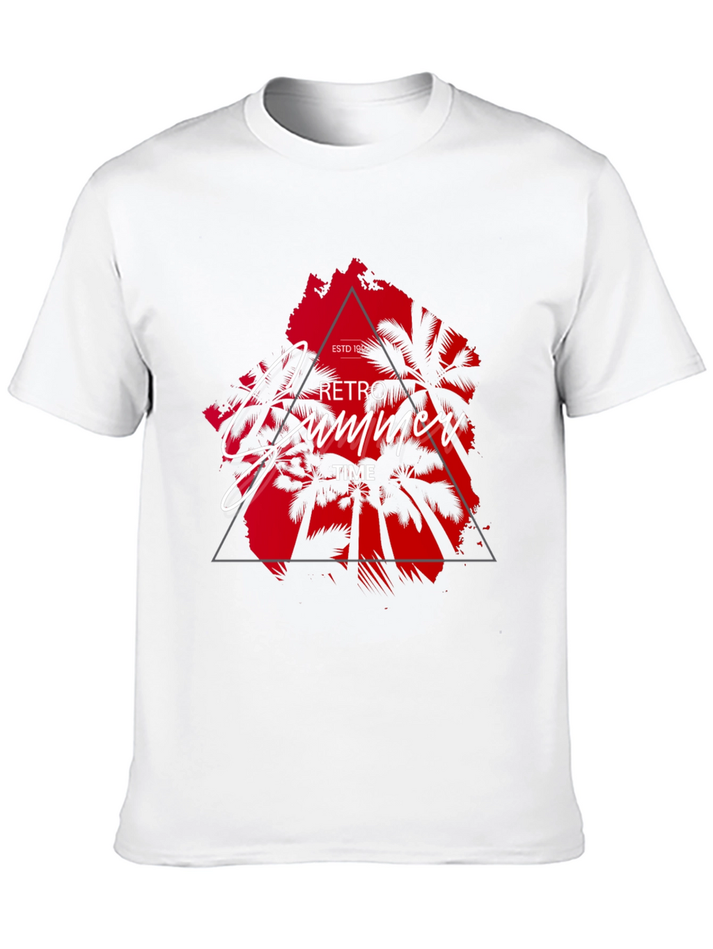 Retro Summer Time Black T-Shirt