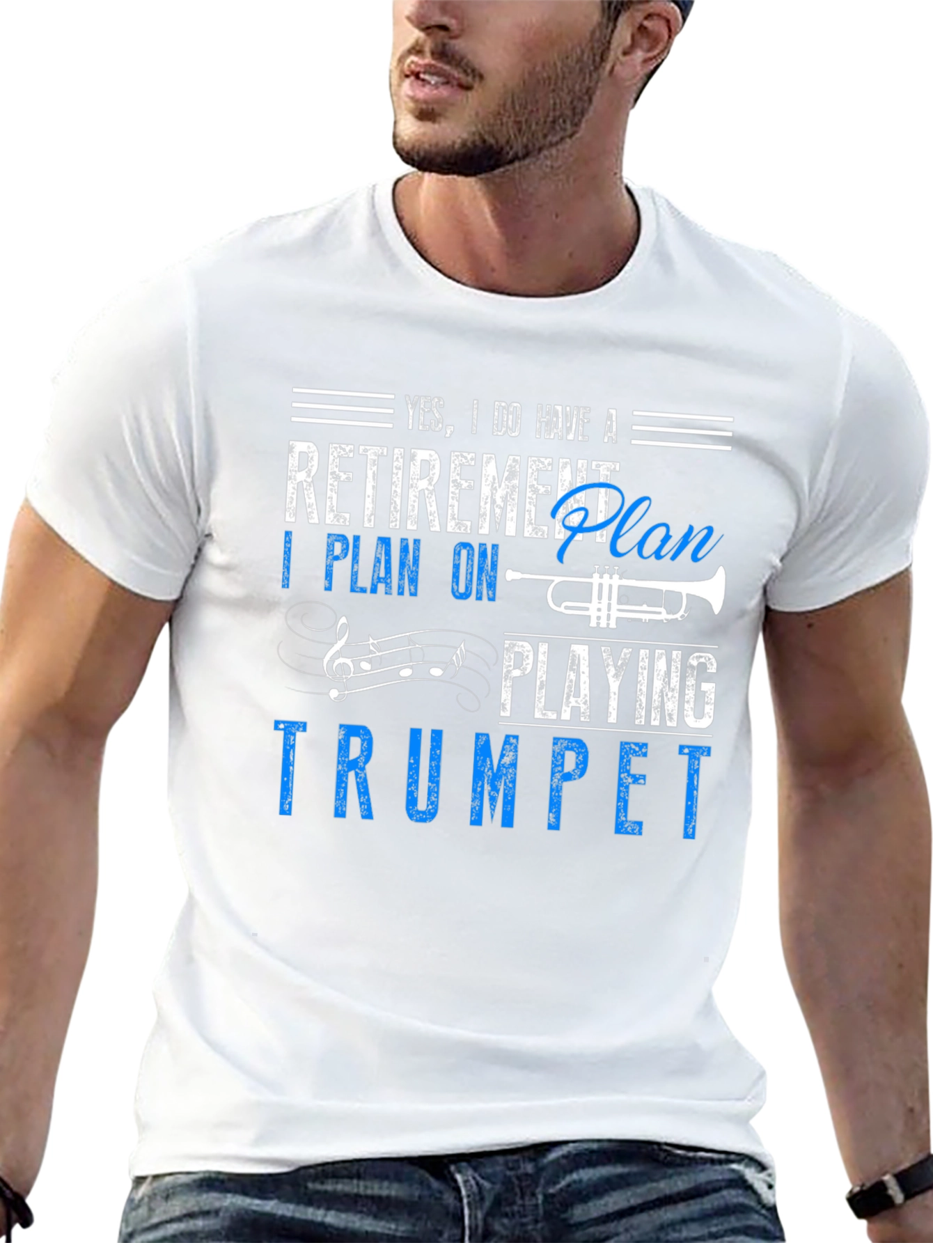 Retirement Plan Trumpet Player Graphic Tee