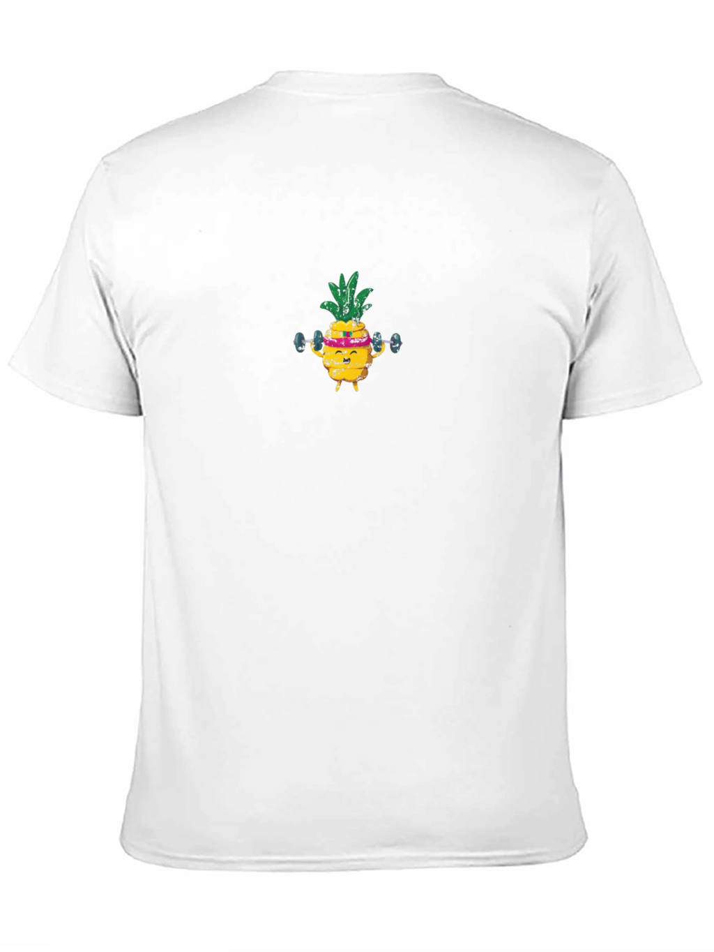 Gym Pineapple T-Shirt - Black Cotton Crew Neck Tee