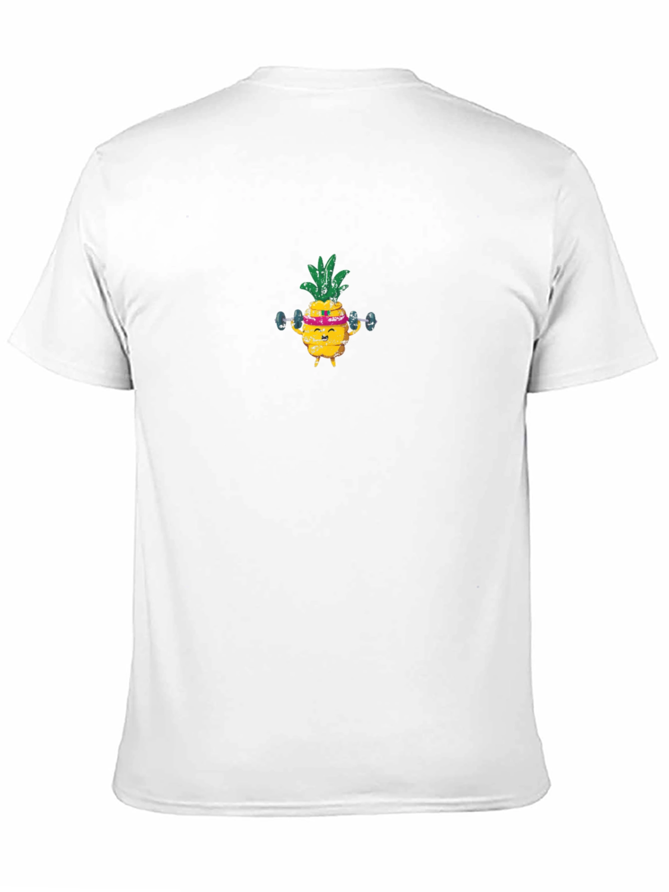 Gym Pineapple T-Shirt - Black Cotton Crew Neck Tee