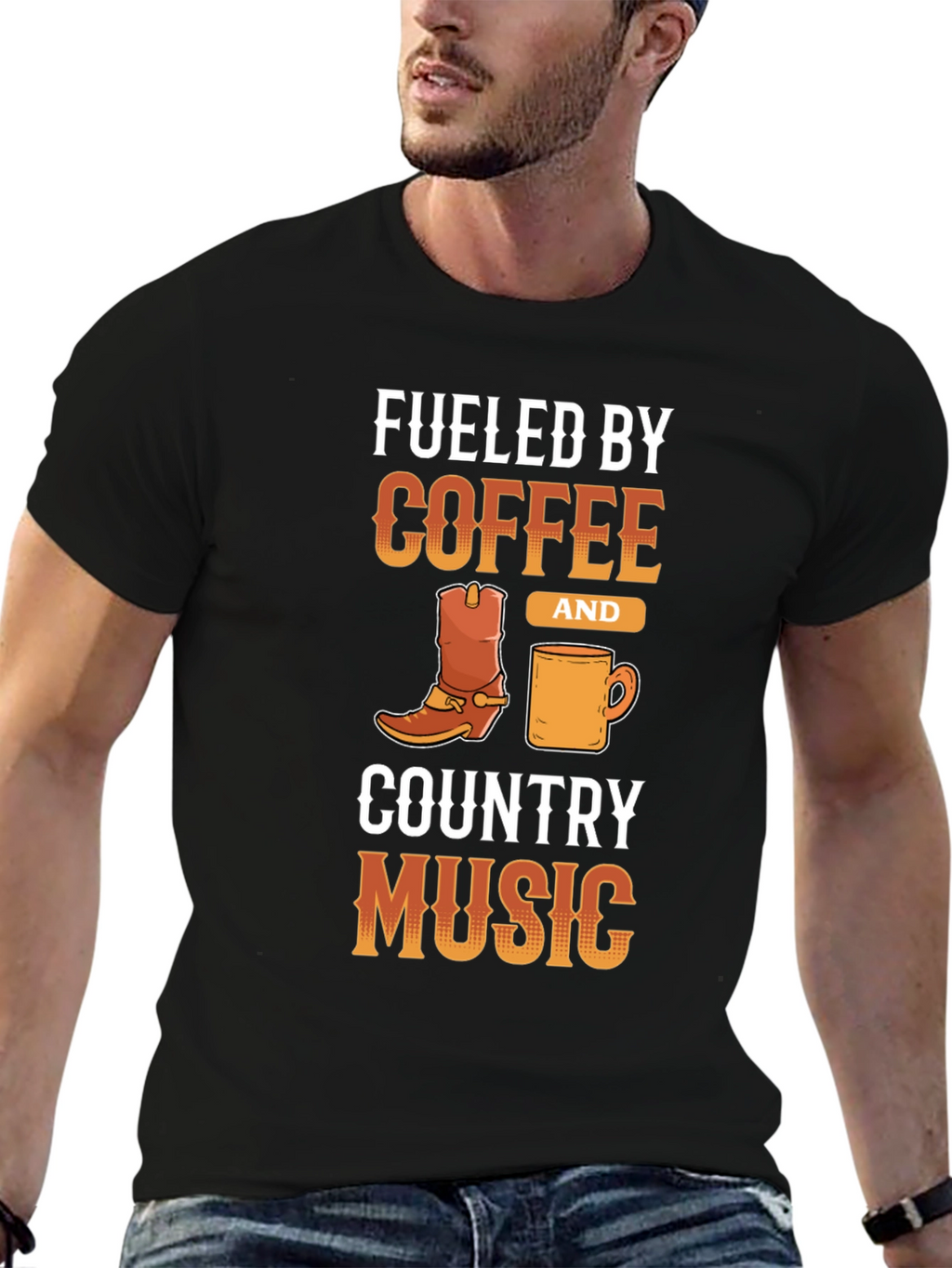 Fueled By Coffee & Country Music Graphic Tee