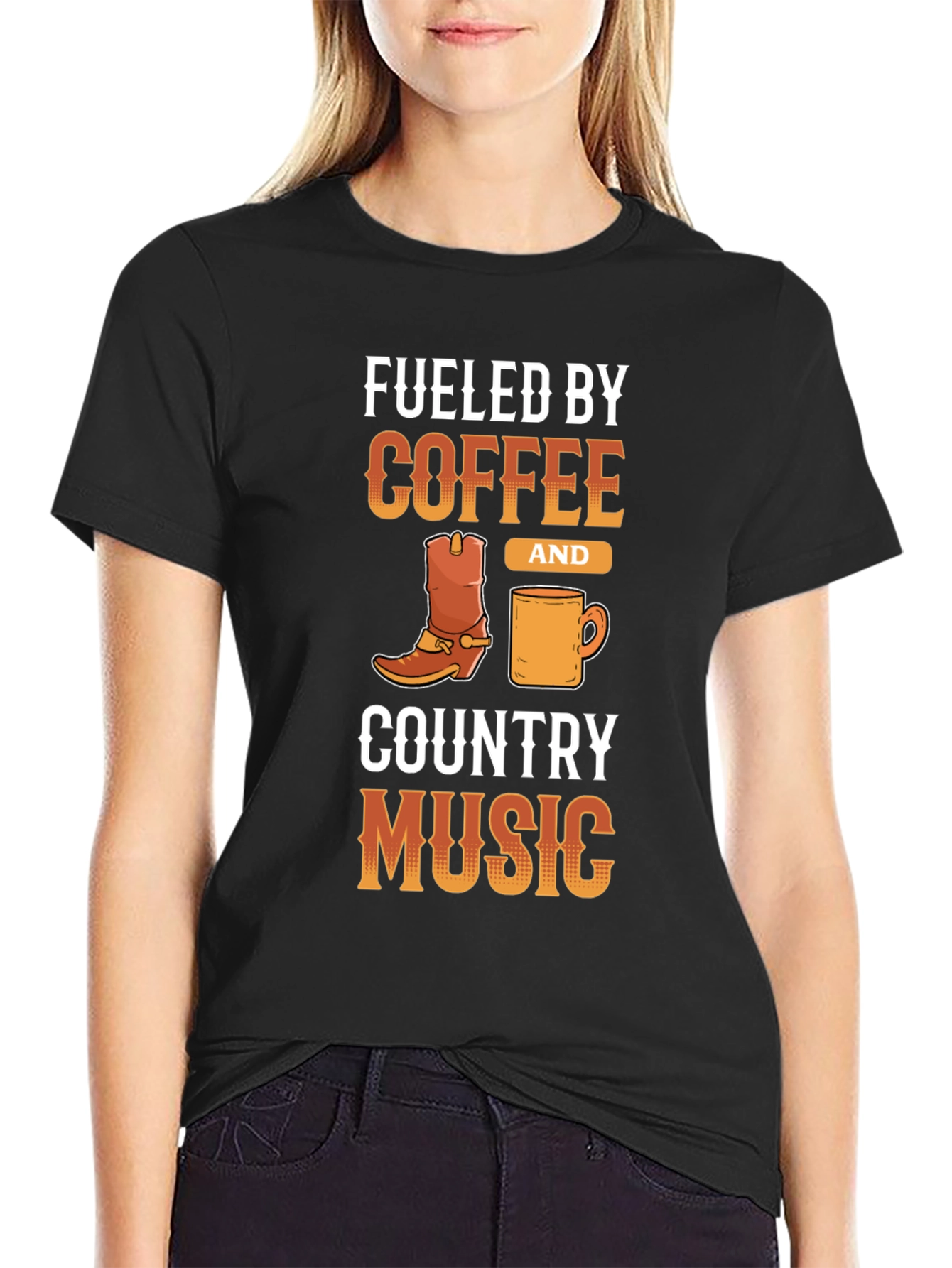 Fueled By Coffee & Country Music Graphic Tee
