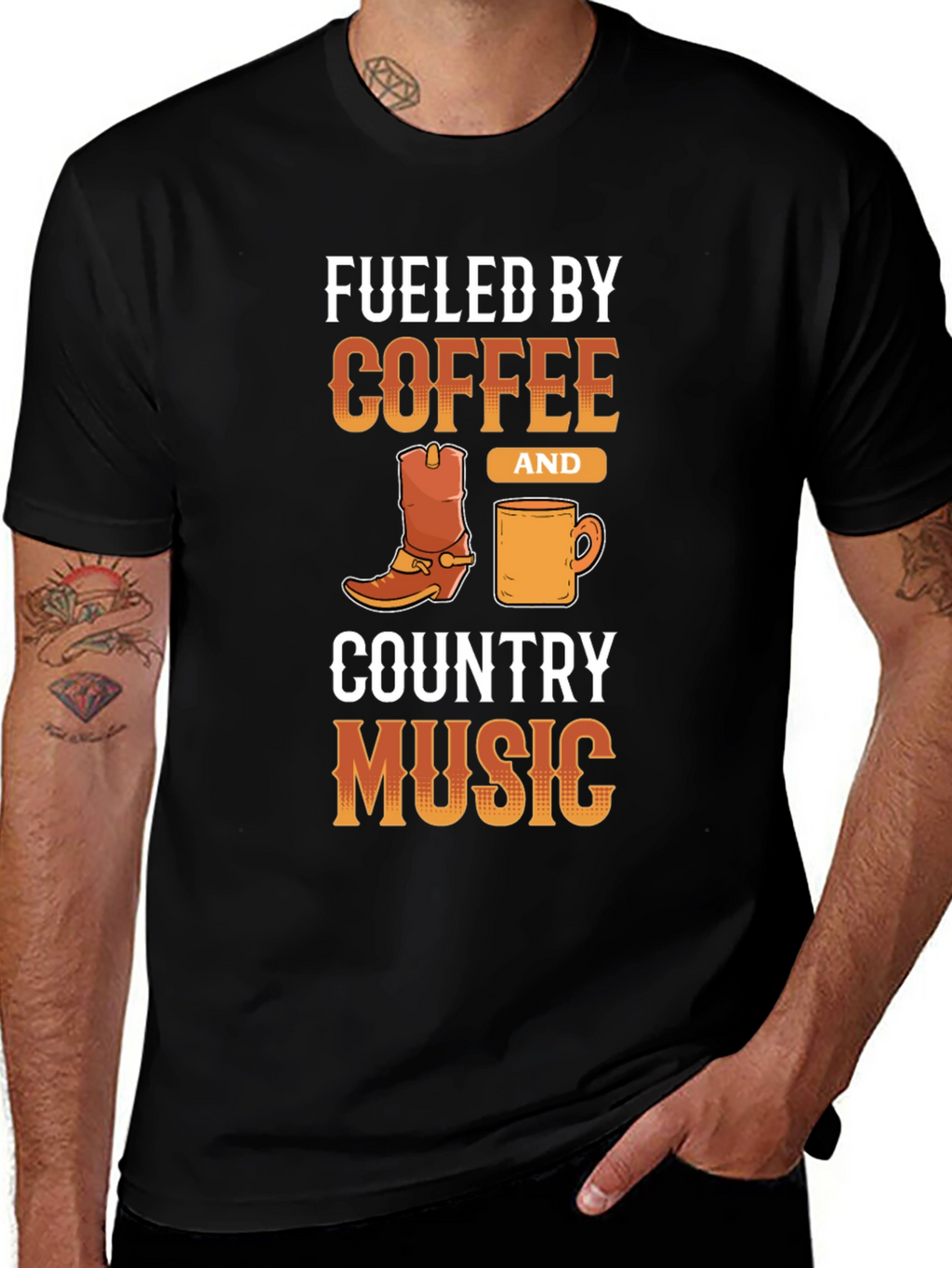 Fueled By Coffee & Country Music Graphic Tee