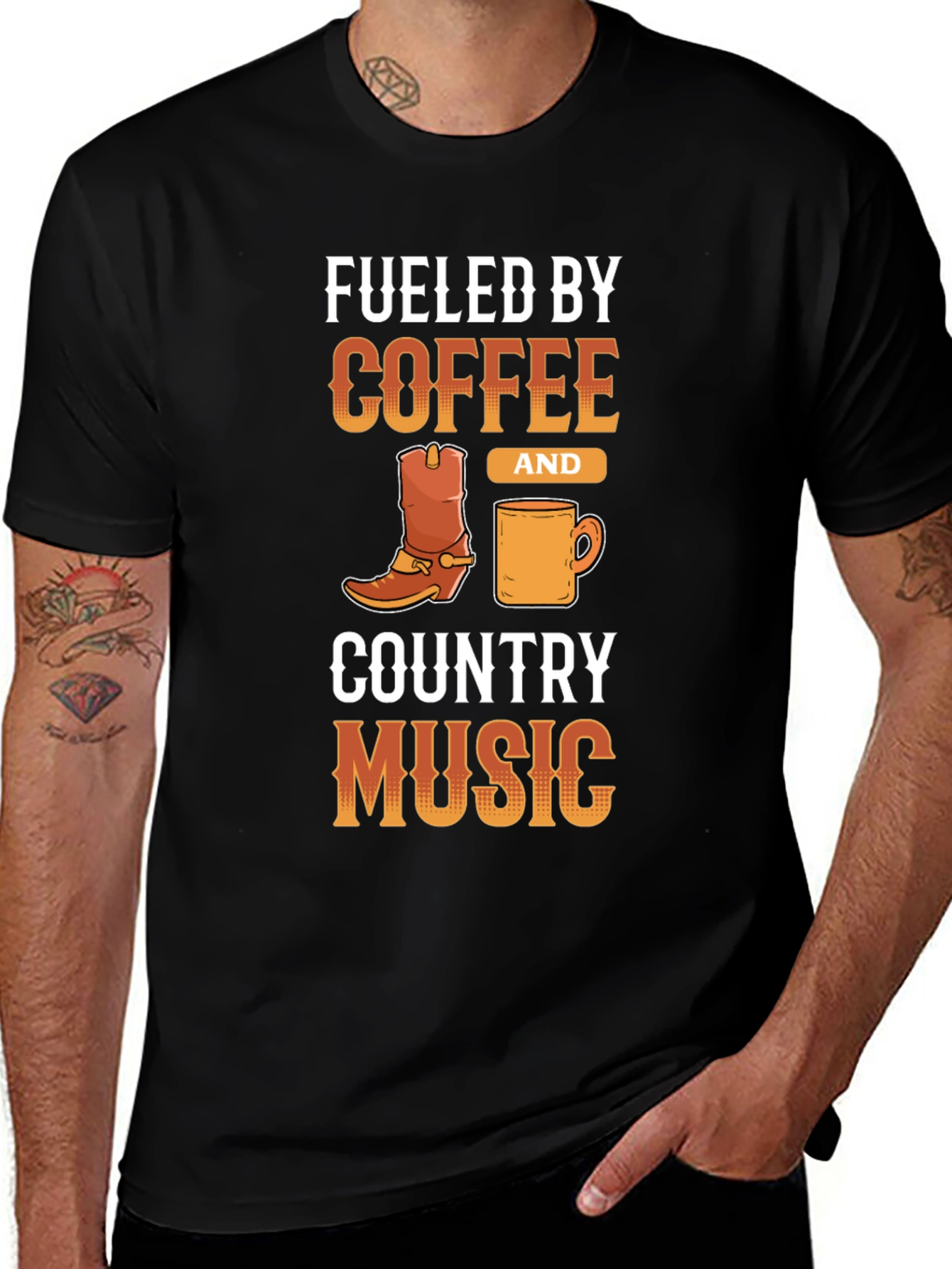 Fueled By Coffee & Country Music Graphic Tee