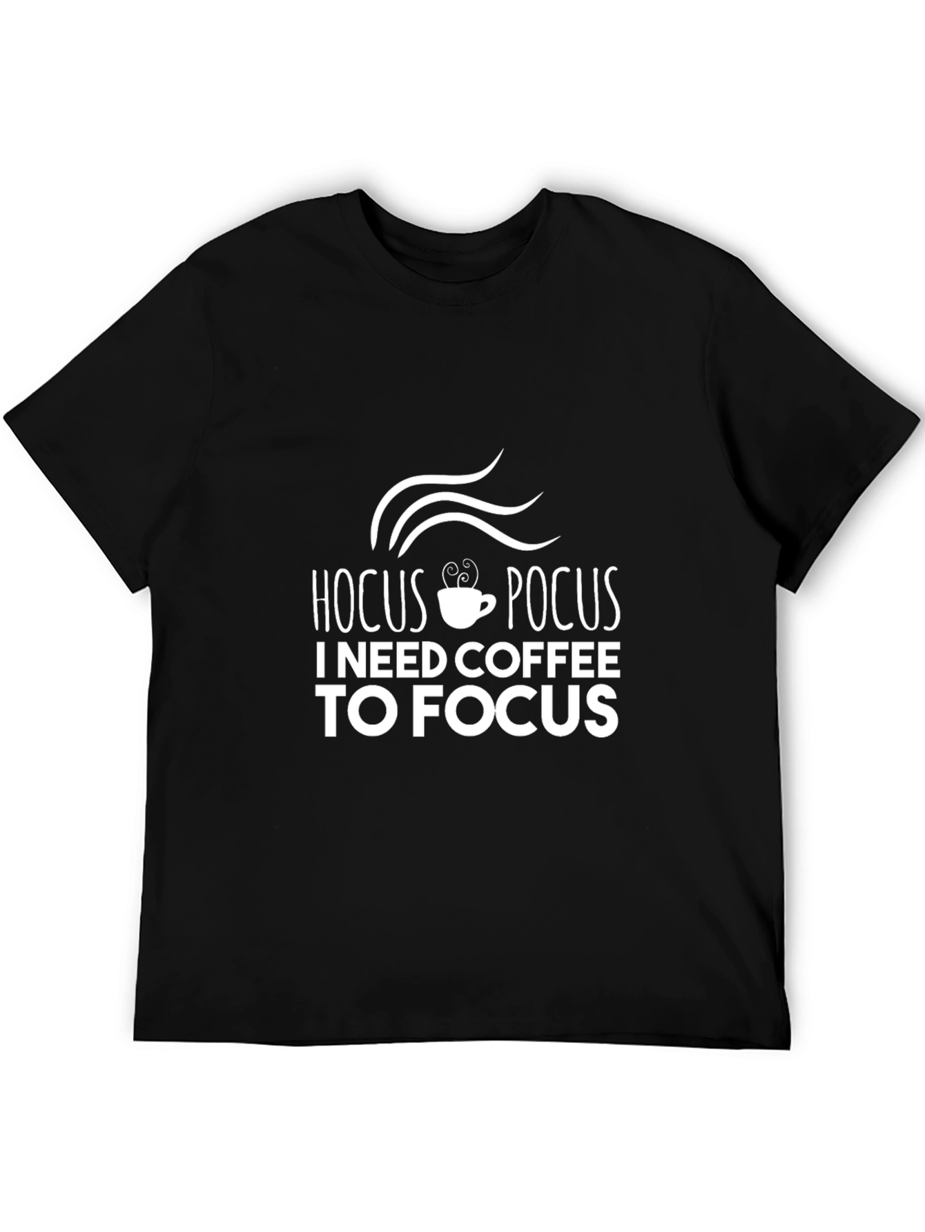 Hocus Pocus Coffee T-Shirt - Mens Black Cotton Tee