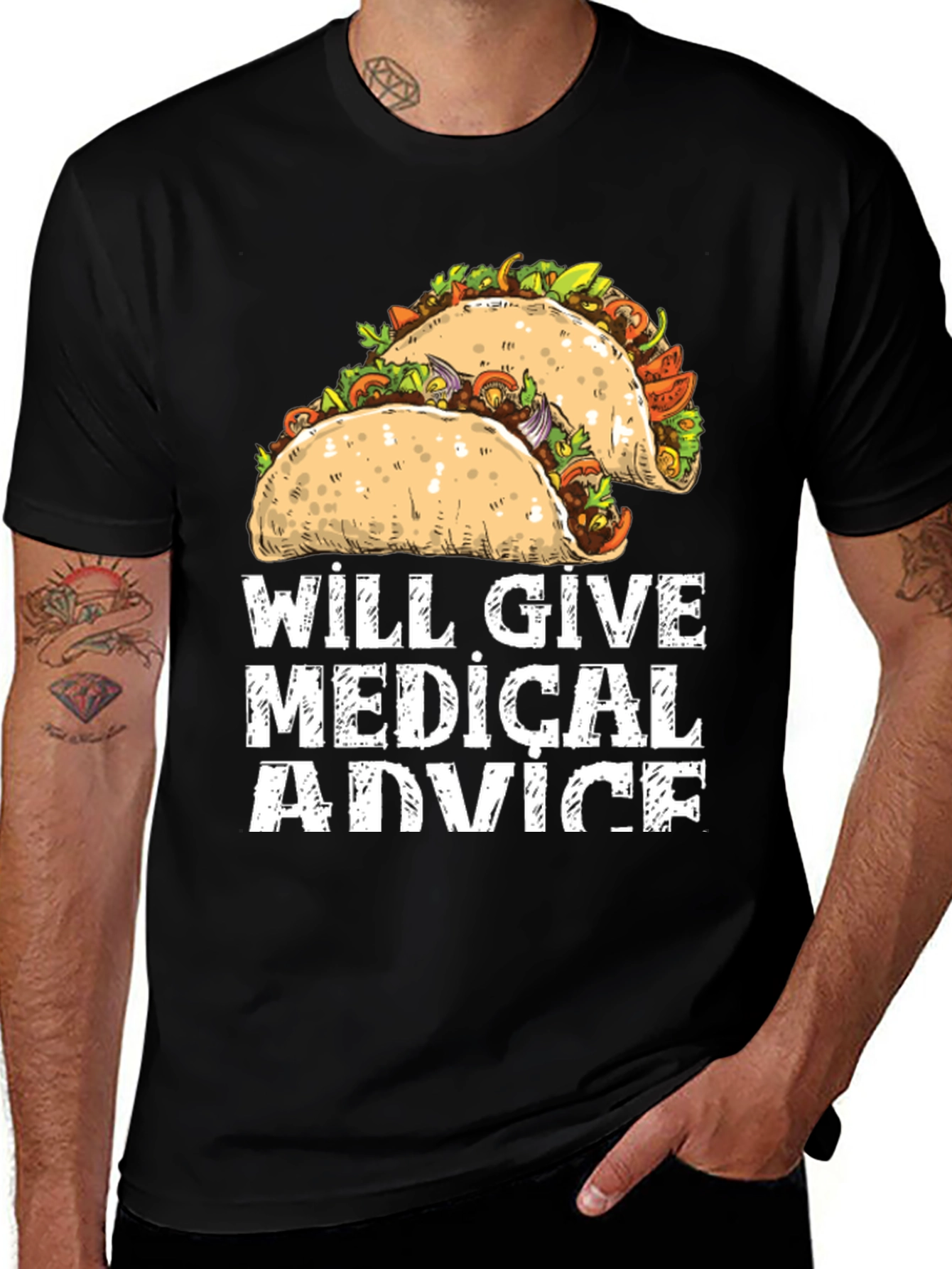 Will Give Medical Advice Tacos Graphic Tee