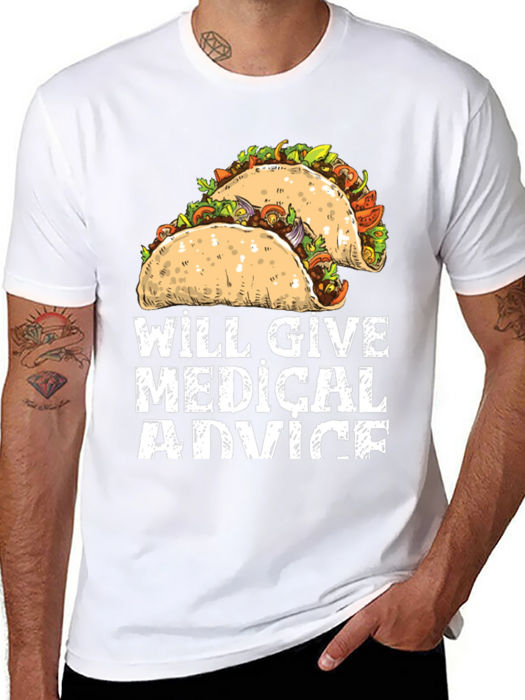 Will Give Medical Advice Tacos Graphic Tee