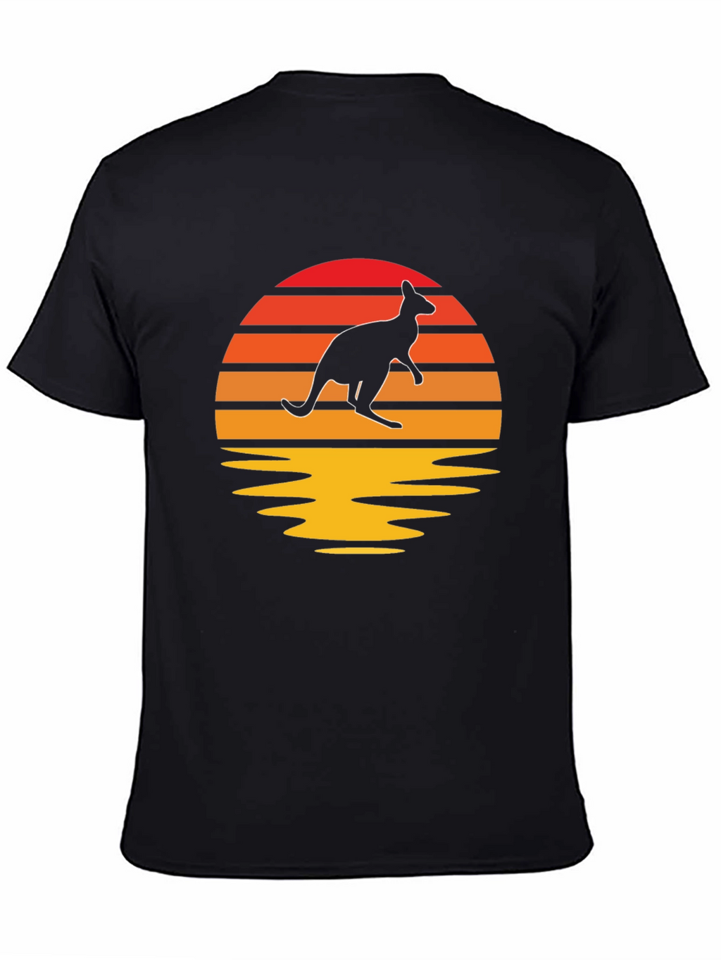 Kangaroo Sunset Graphic T-Shirt