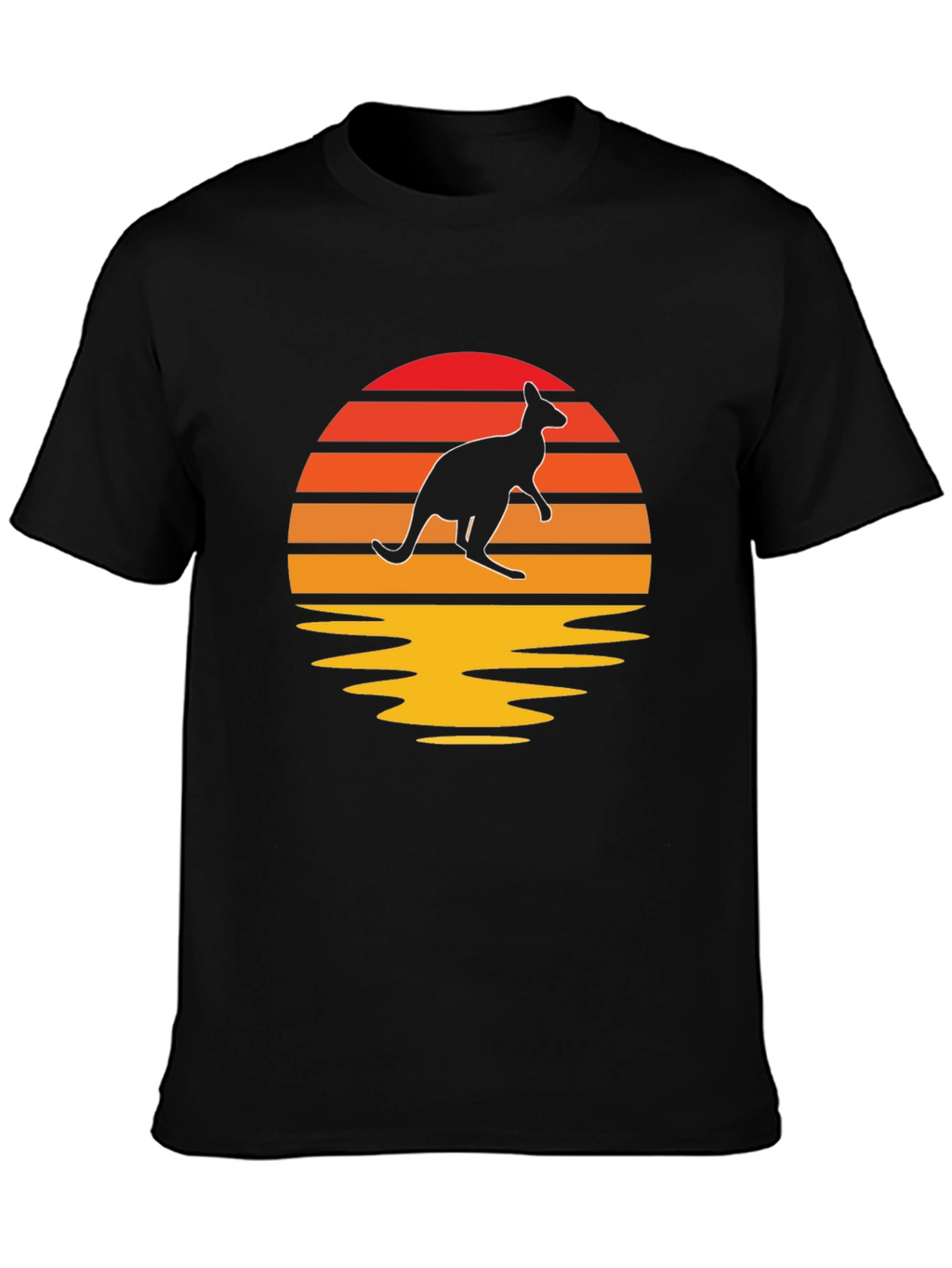 Kangaroo Sunset Graphic T-Shirt