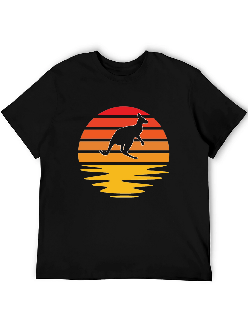 Kangaroo Sunset Graphic T-Shirt
