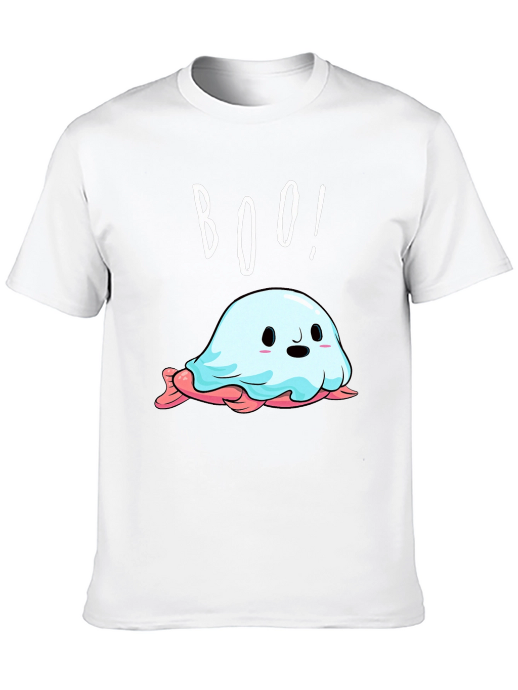 Boo! Cute Ghost Graphic Tee - Halloween Style