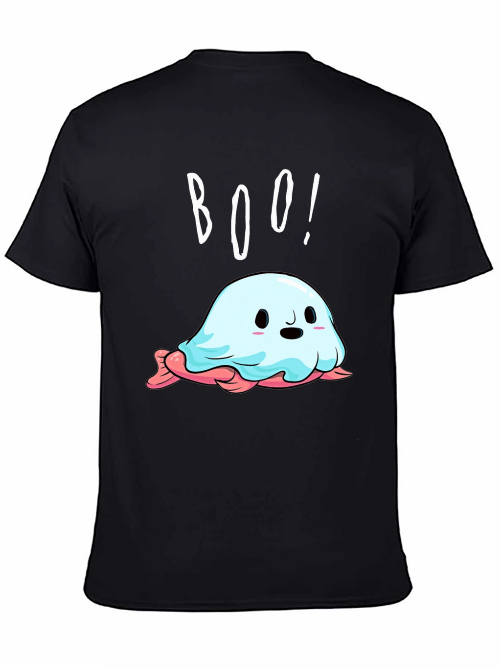 Boo! Cute Ghost Graphic Tee - Halloween Style