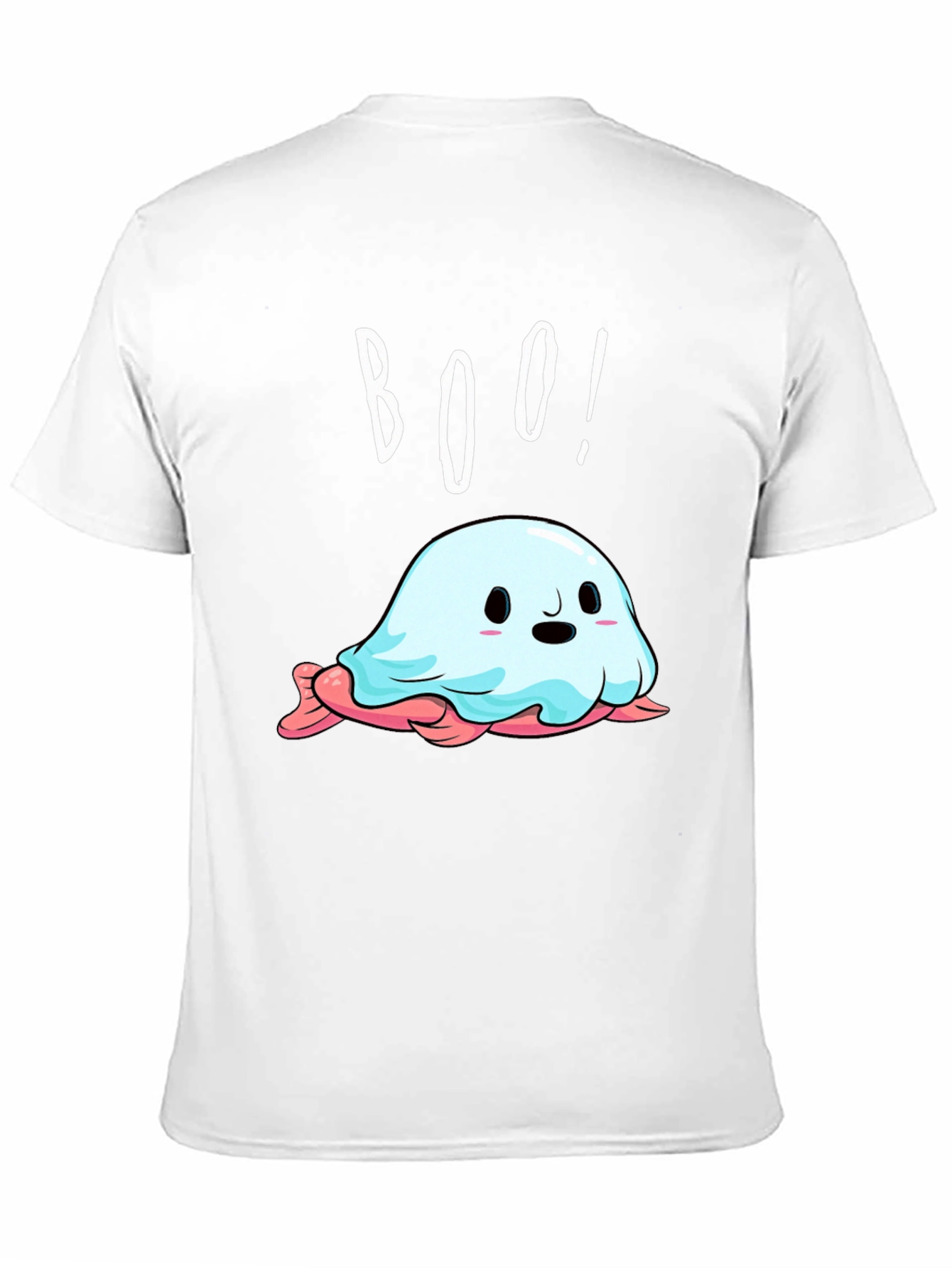 Boo! Cute Ghost Graphic Tee - Halloween Style