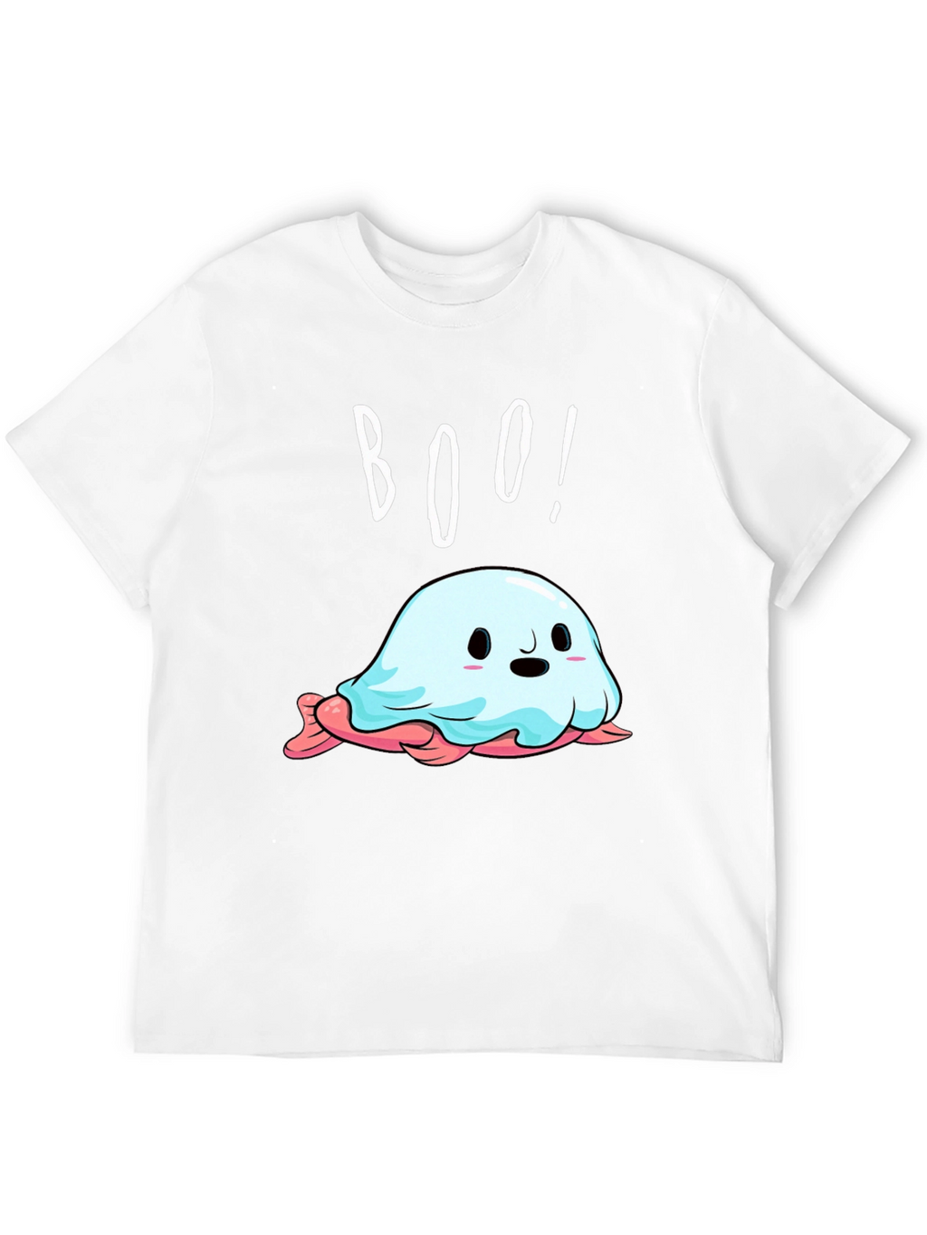 Boo! Cute Ghost Graphic Tee - Halloween Style