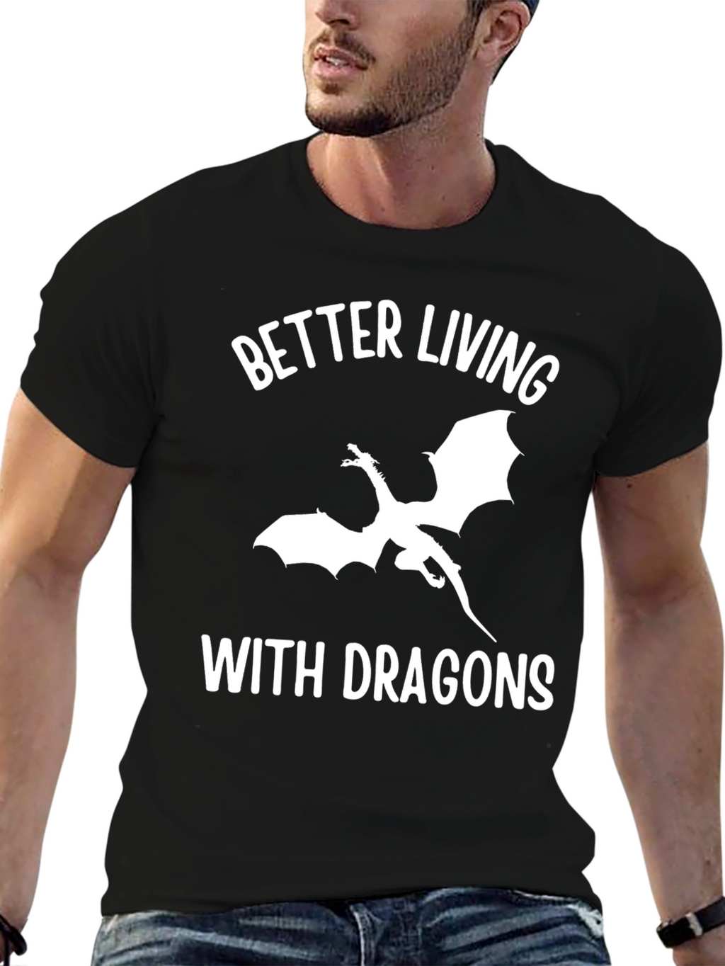 Better Living With Dragons Graphic T-Shirt