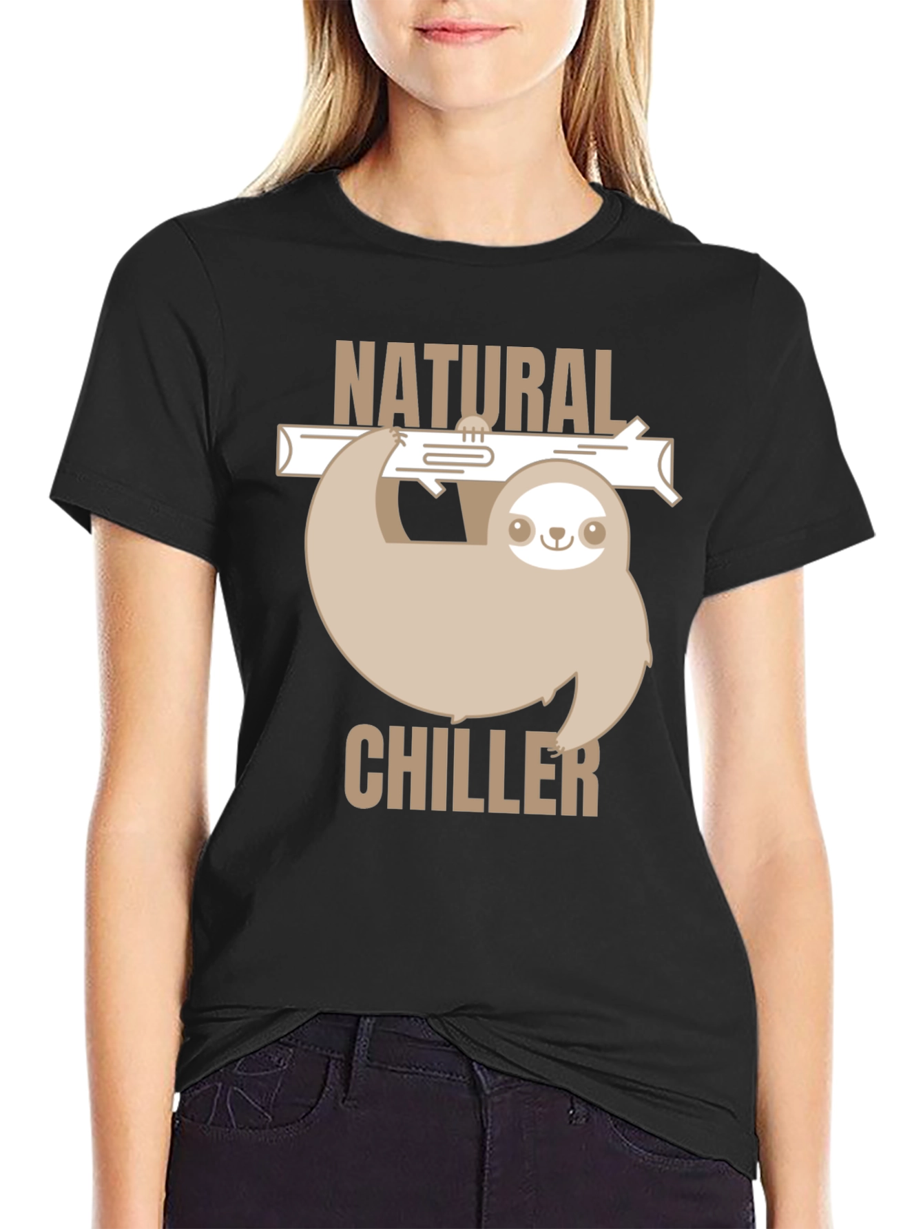Natural Chiller Sloth Graphic Tee