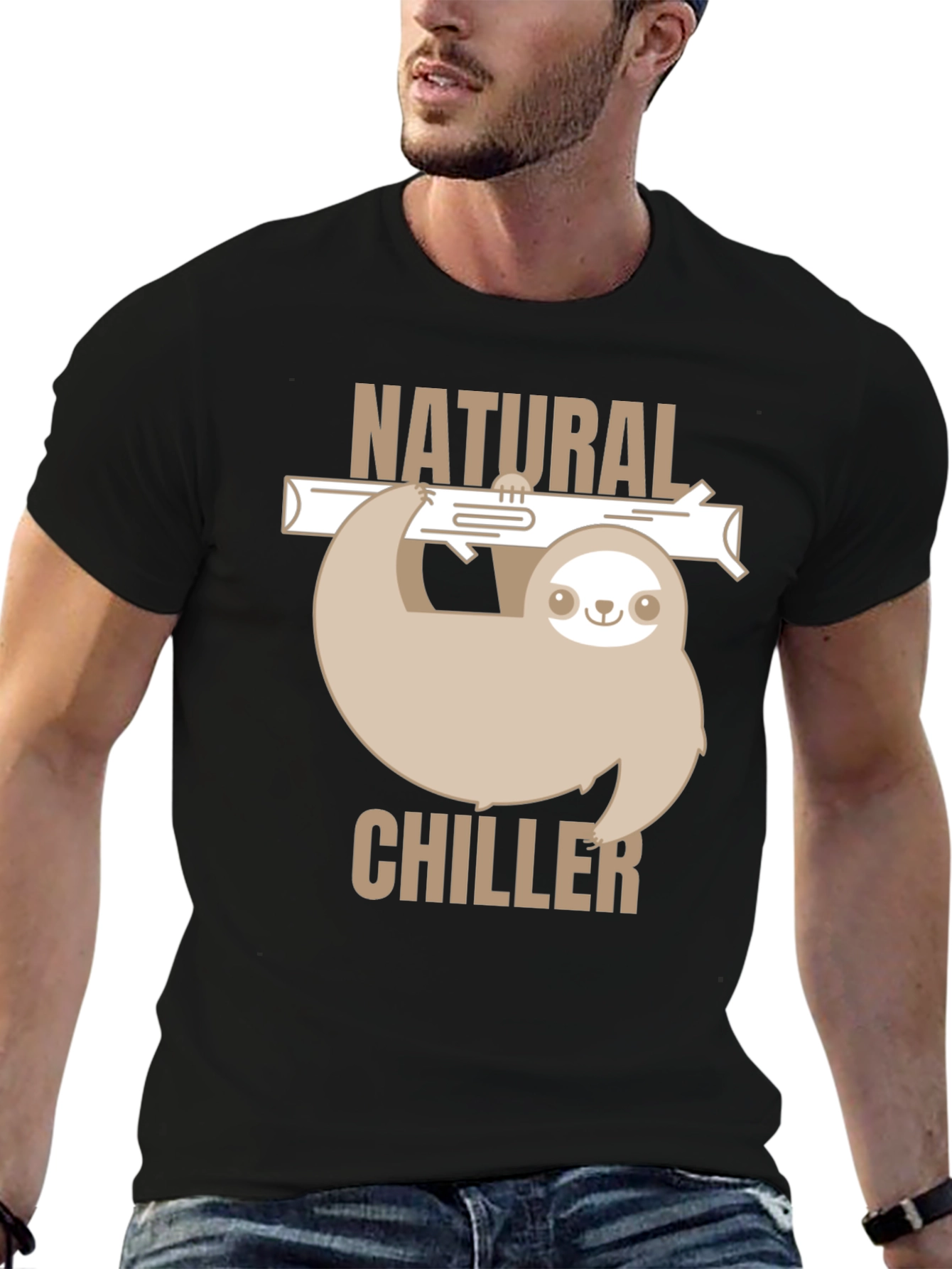 Natural Chiller Sloth Graphic Tee
