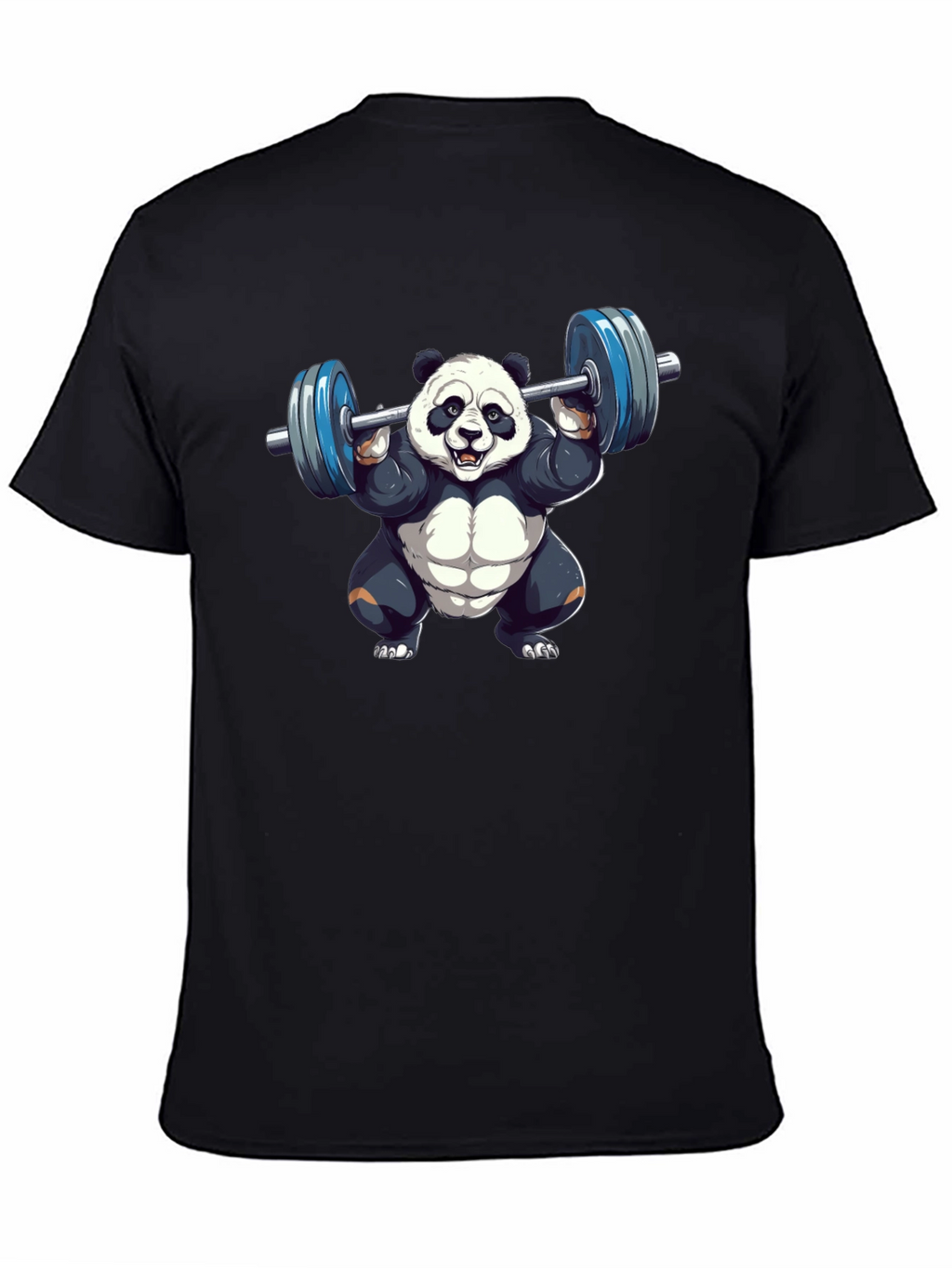 Weightlifting Panda T-Shirt - Black Cotton Tee
