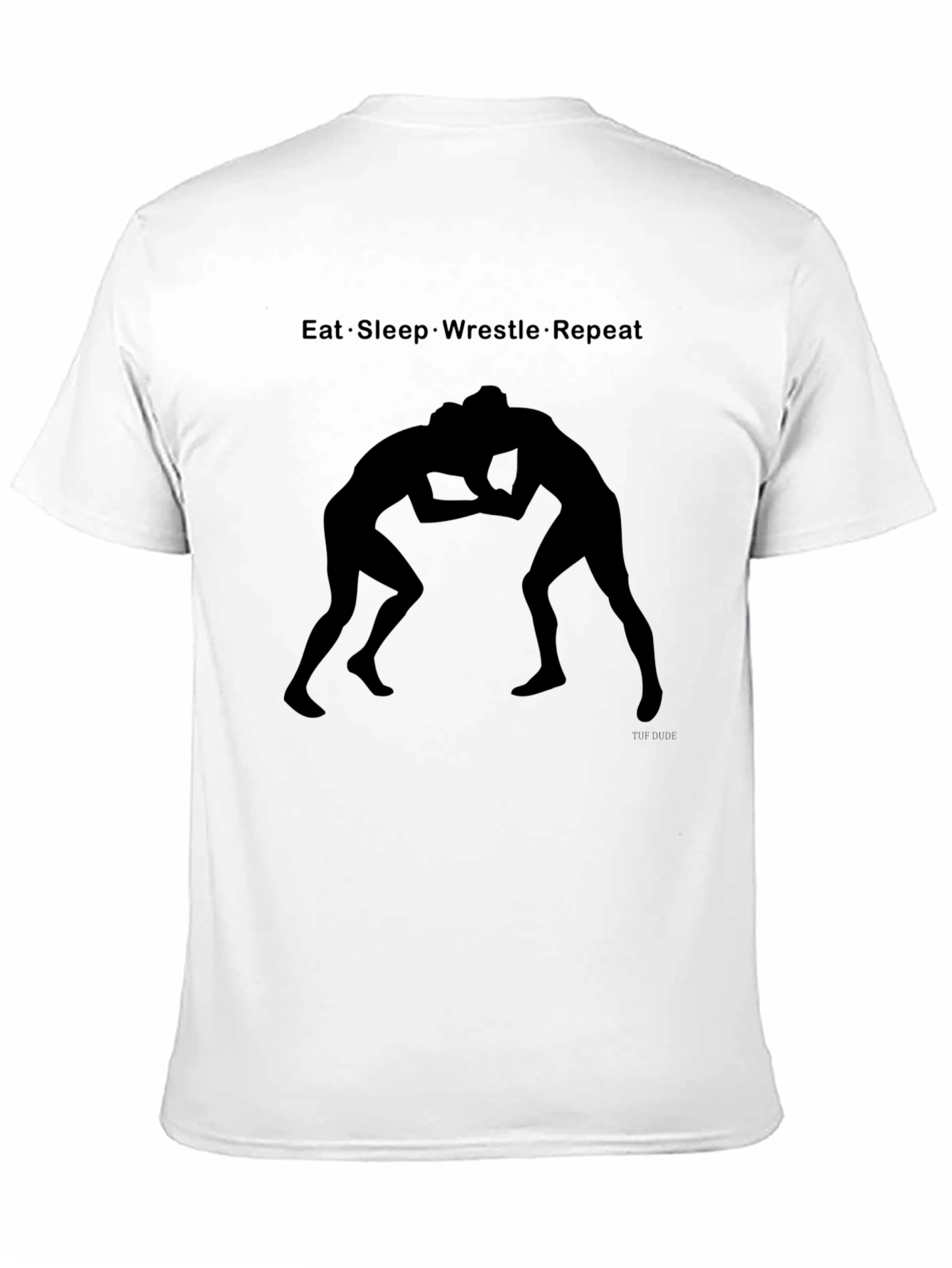Eat Sleep Wrestle Repeat Black T-Shirt