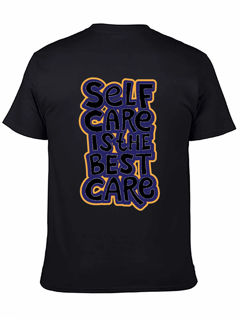 Self Care Graphic Tee - Black Cotton T-Shirt