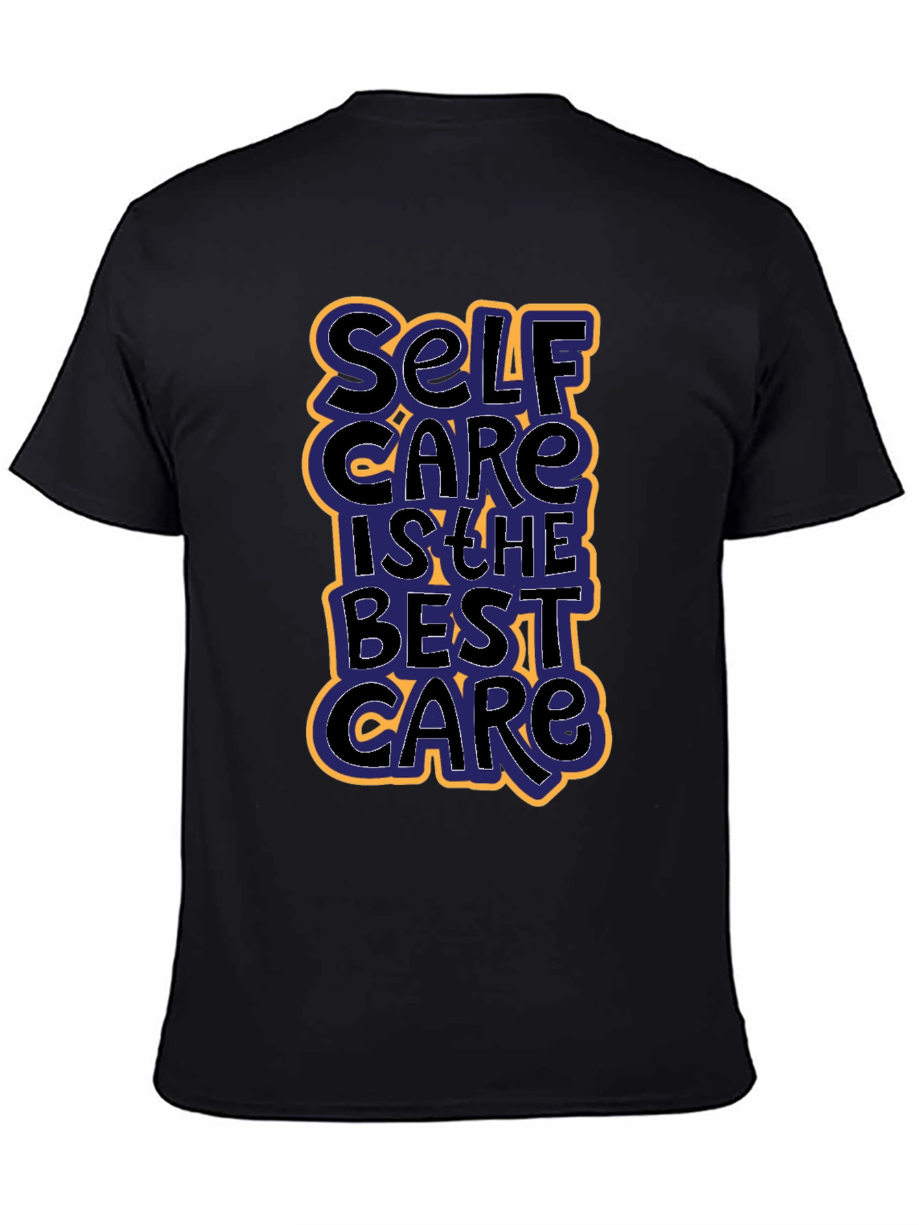Self Care Graphic Tee - Black Cotton T-Shirt