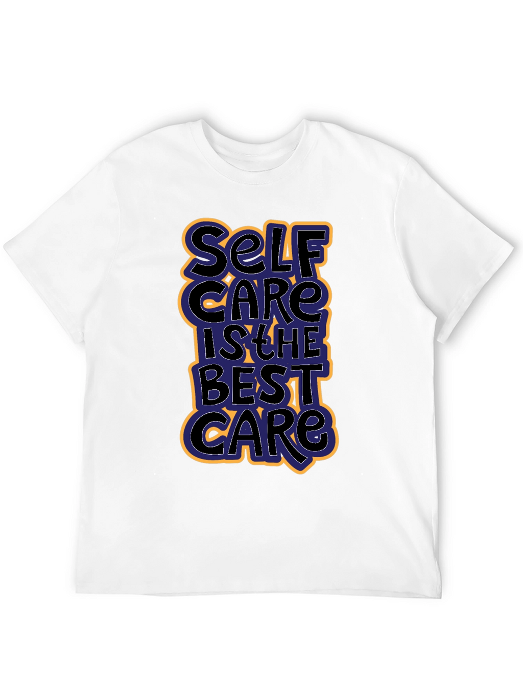 Self Care Graphic Tee - Black Cotton T-Shirt