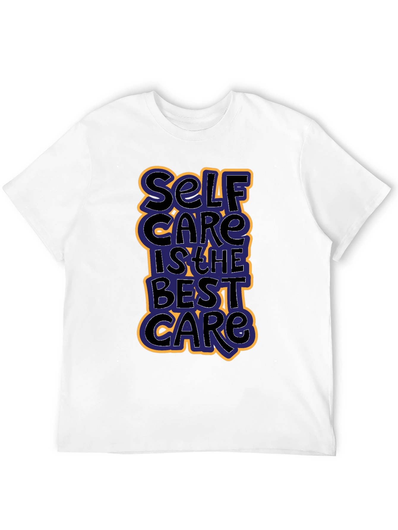 Self Care Graphic Tee - Black Cotton T-Shirt