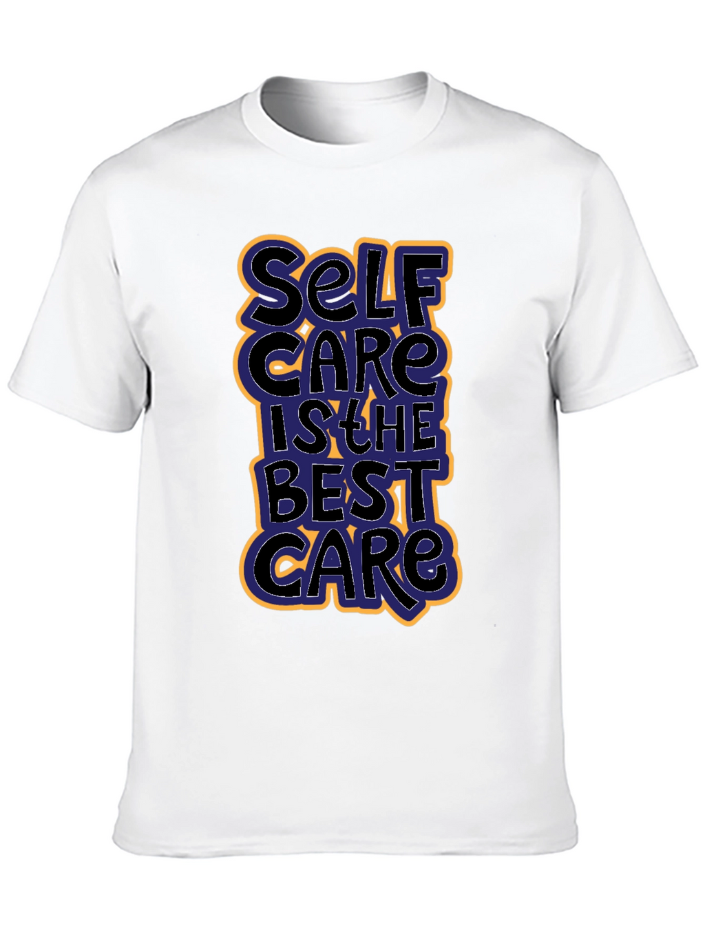 Self Care Graphic Tee - Black Cotton T-Shirt