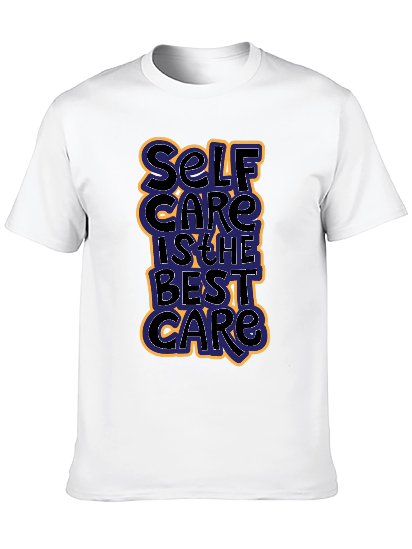 Self Care Graphic Tee - Black Cotton T-Shirt