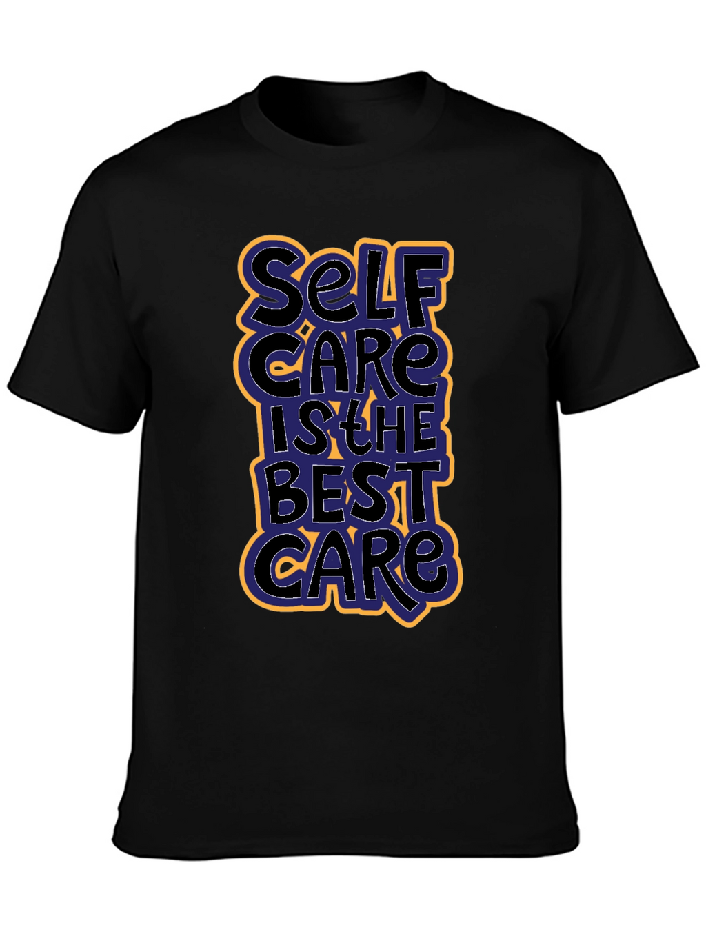 Self Care Graphic Tee - Black Cotton T-Shirt