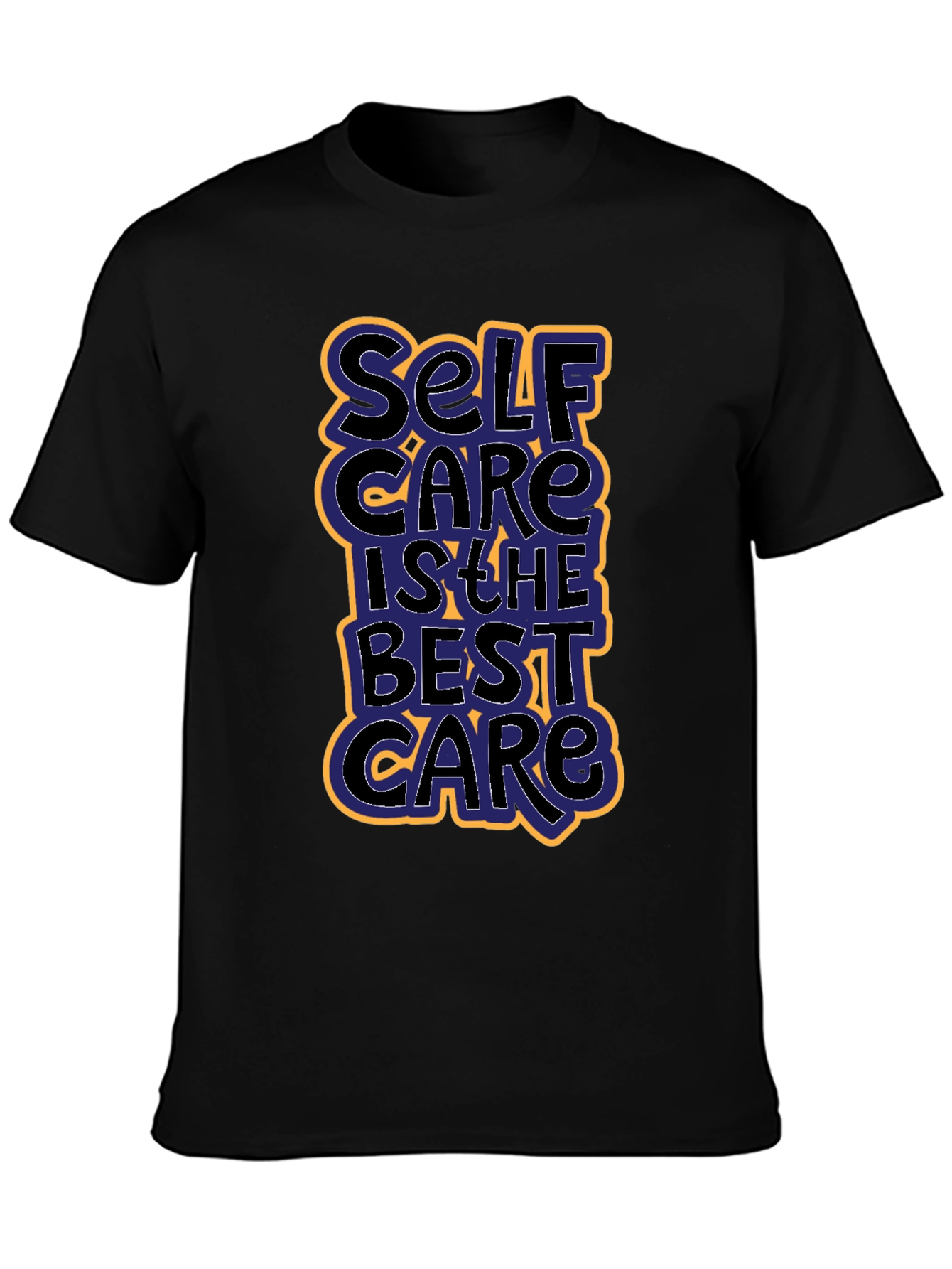 Self Care Graphic Tee - Black Cotton T-Shirt