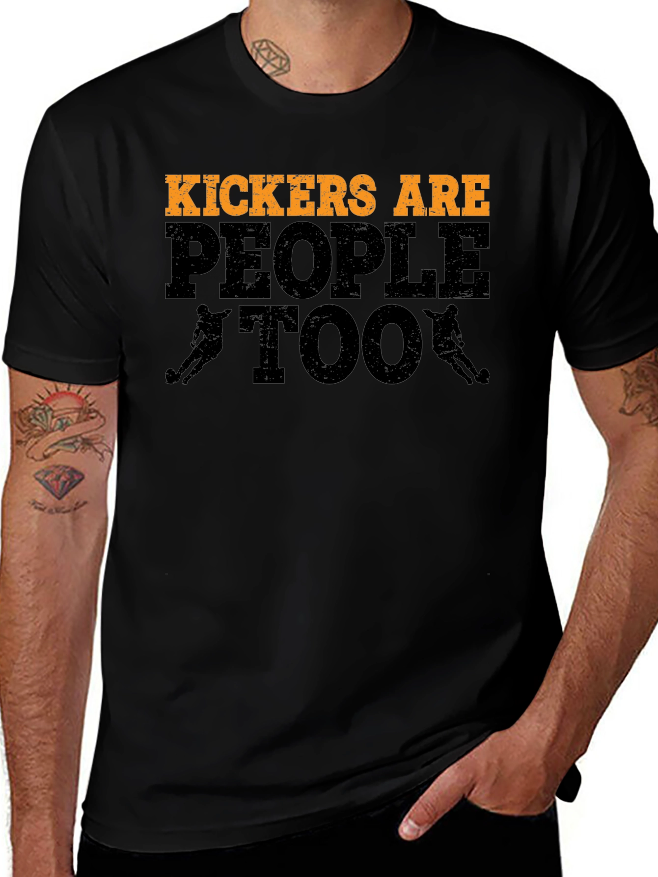 Kickers Are People Too T-Shirt Football Player Tee