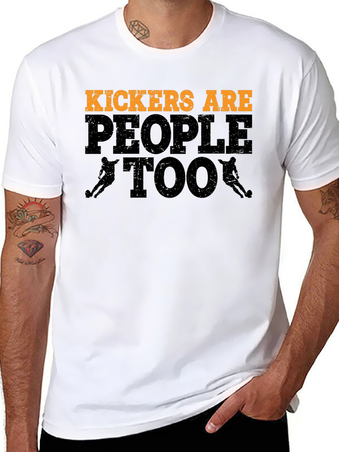 Kickers Are People Too T-Shirt Football Player Tee