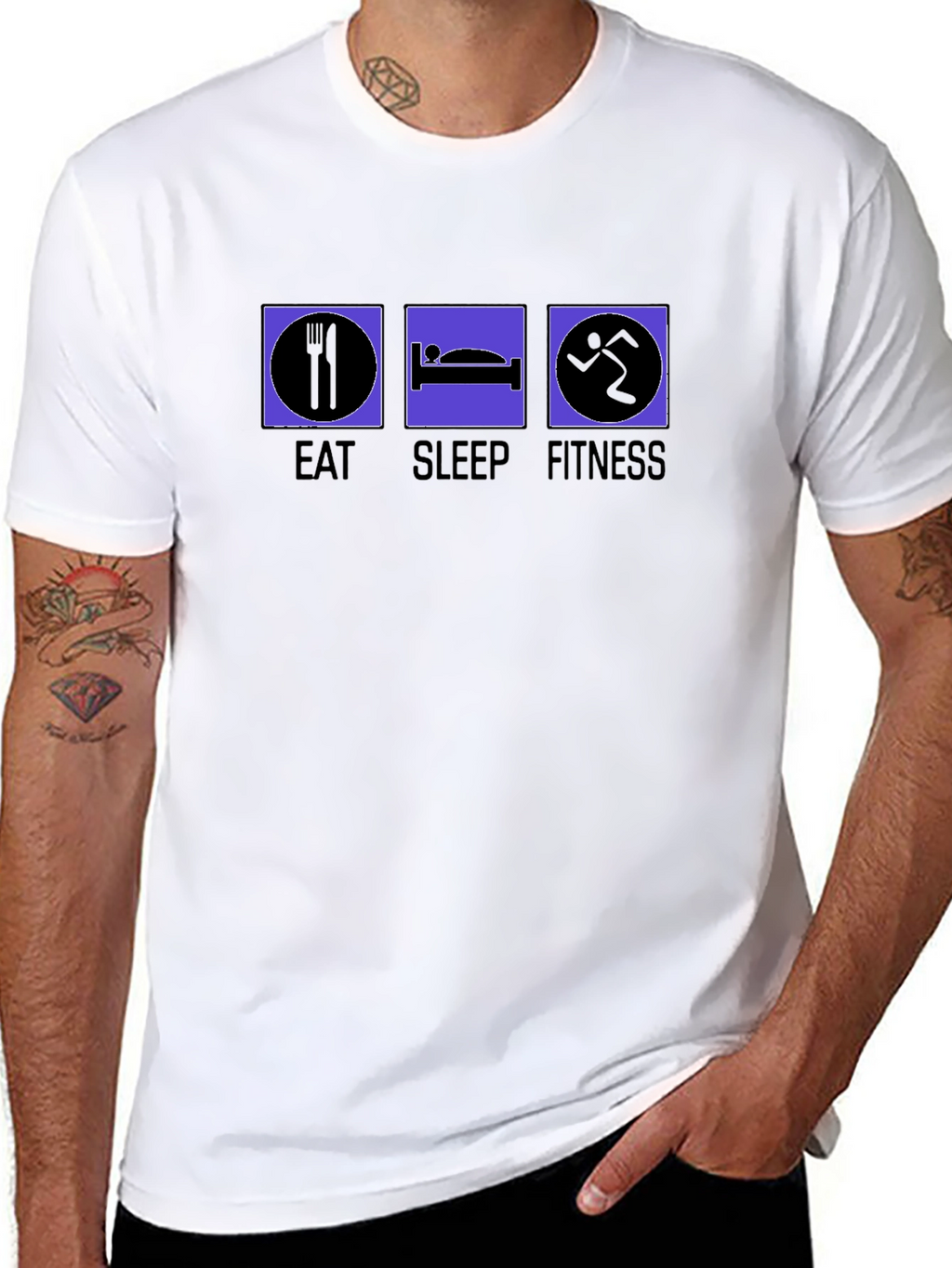 Eat Sleep Fitness T-Shirt - Gym Workout Tee