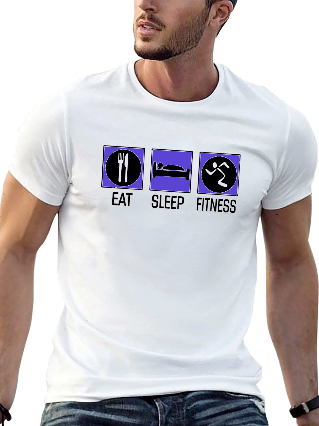Eat Sleep Fitness T-Shirt - Gym Workout Tee