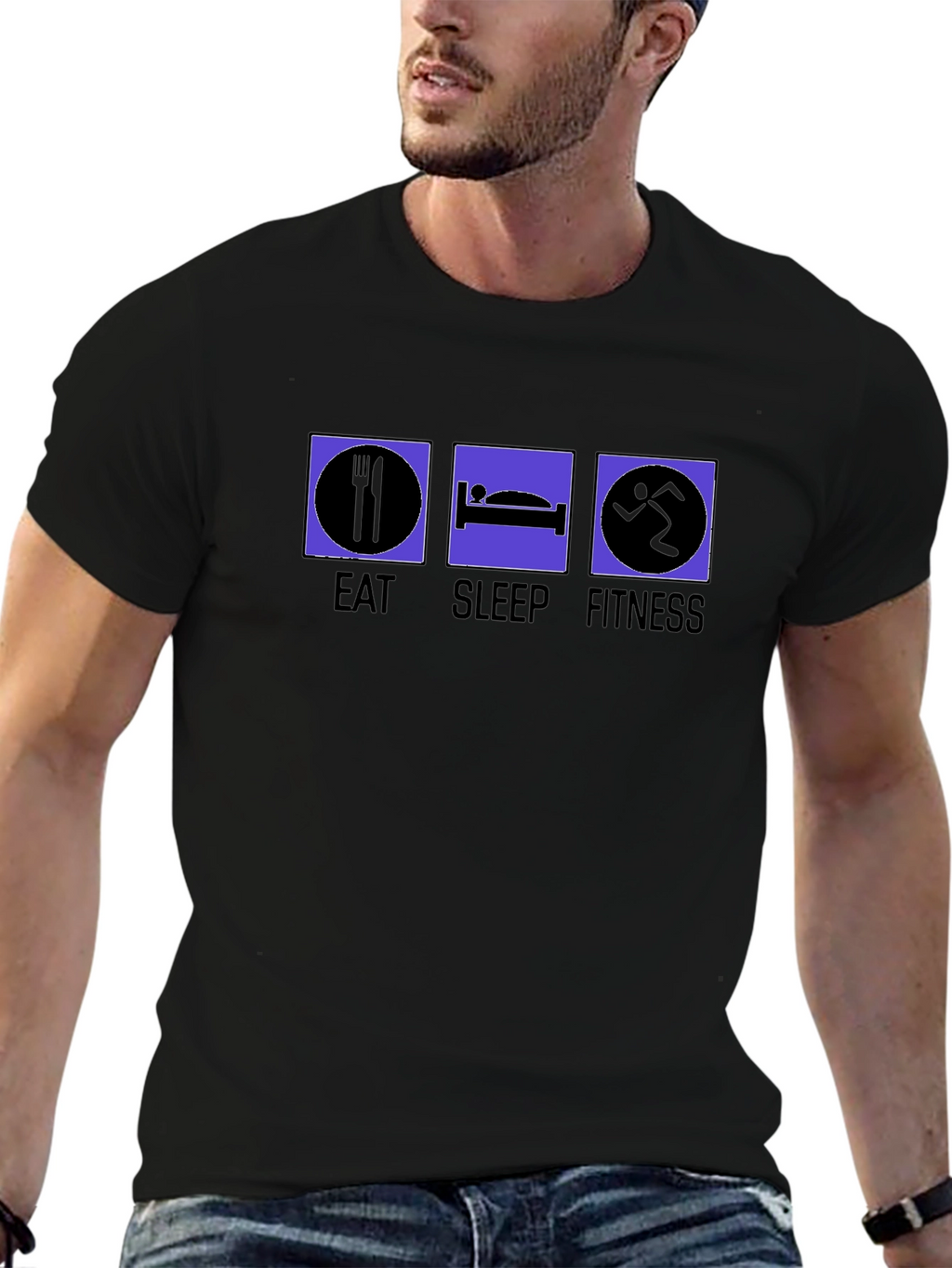 Eat Sleep Fitness T-Shirt - Gym Workout Tee