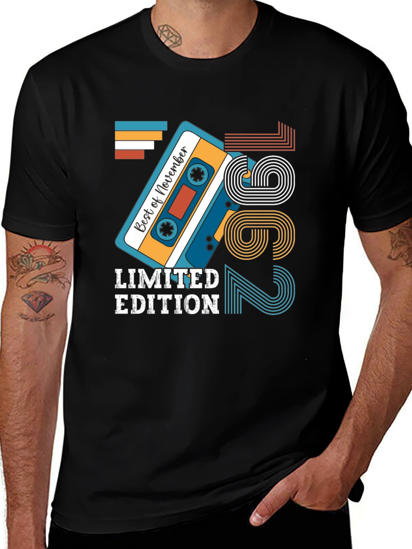 Limited Edition November 1962 Birthday Cassette Tape T-Shirt