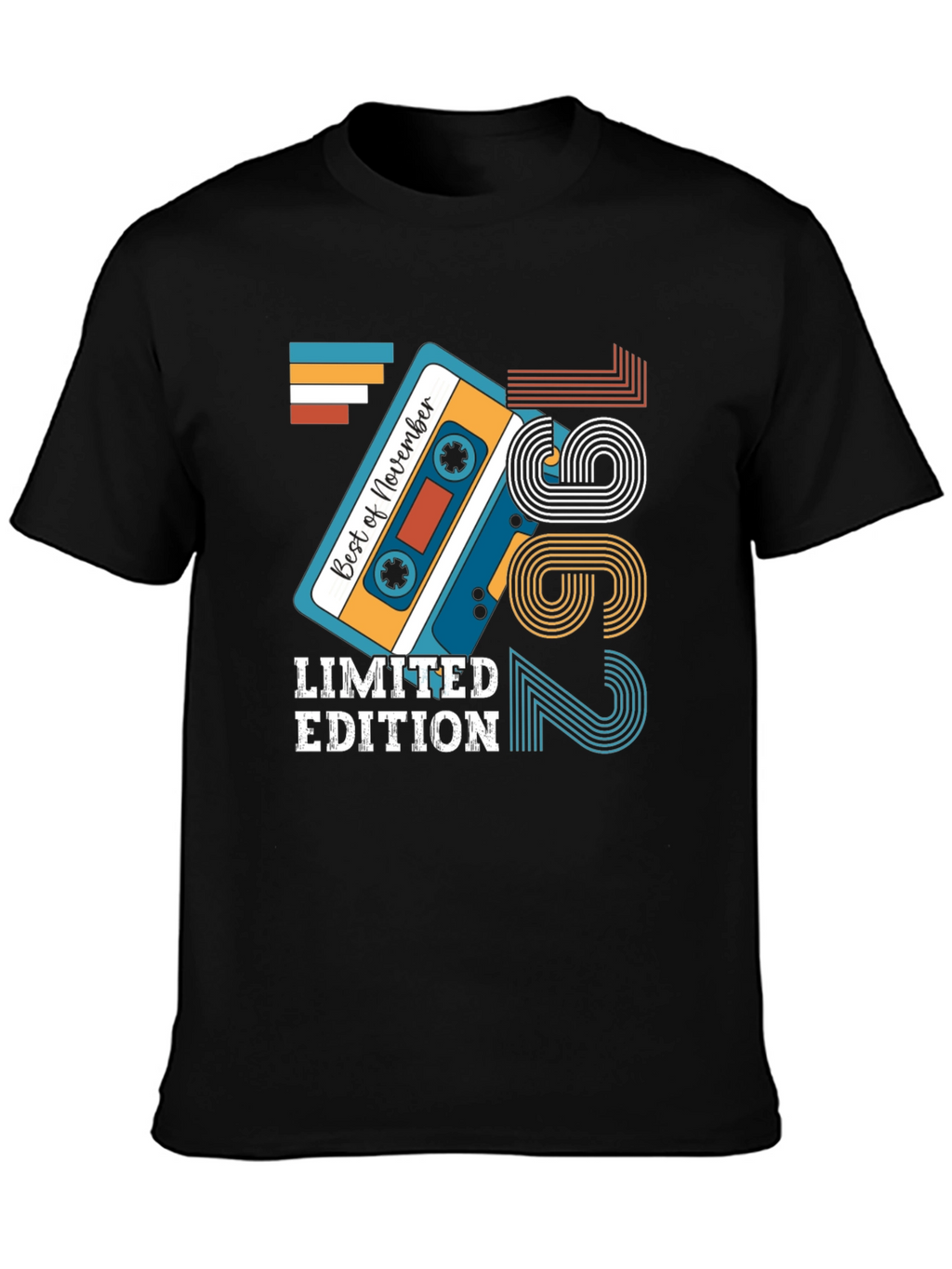 Limited Edition November 1962 Birthday Cassette Tape T-Shirt