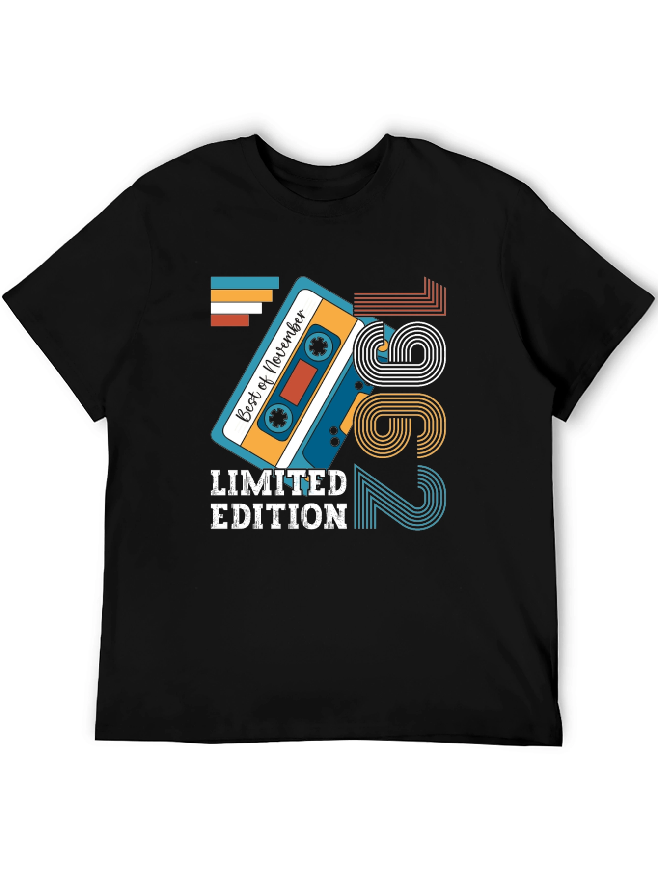 Limited Edition November 1962 Birthday Cassette Tape T-Shirt