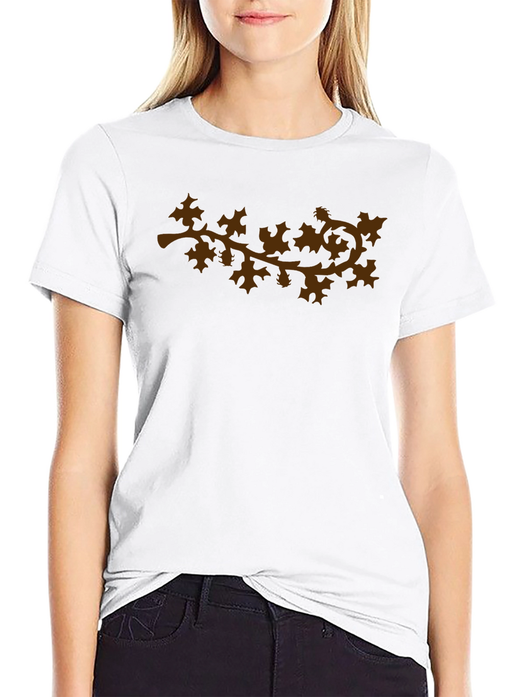 Nature Inspired Graphic Tee - Brown Vine