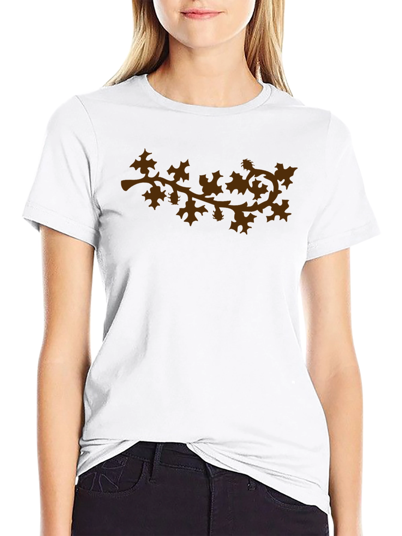 Nature Inspired Graphic Tee - Brown Vine
