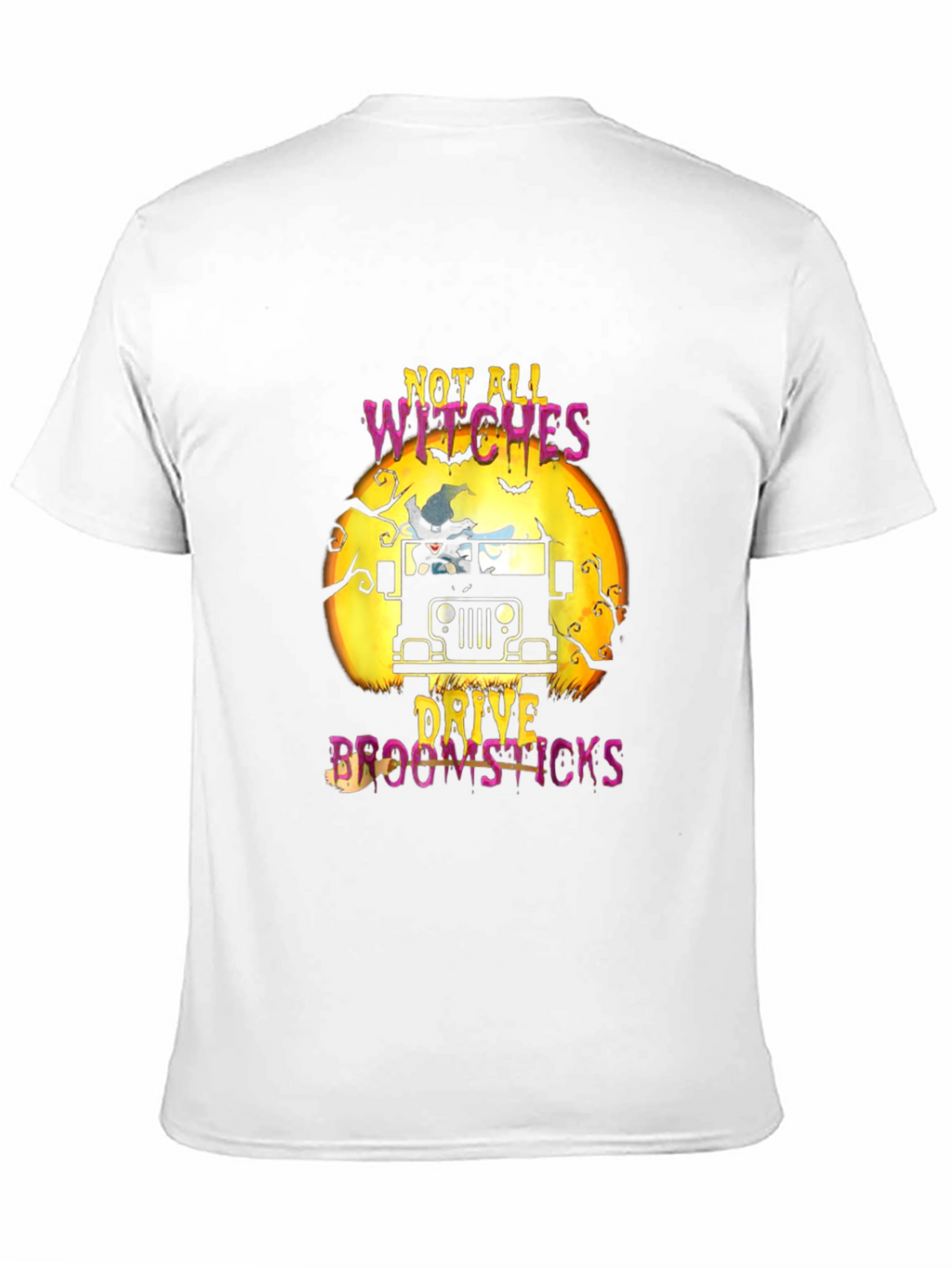 Halloween Witches Jeep Graphic T-Shirt