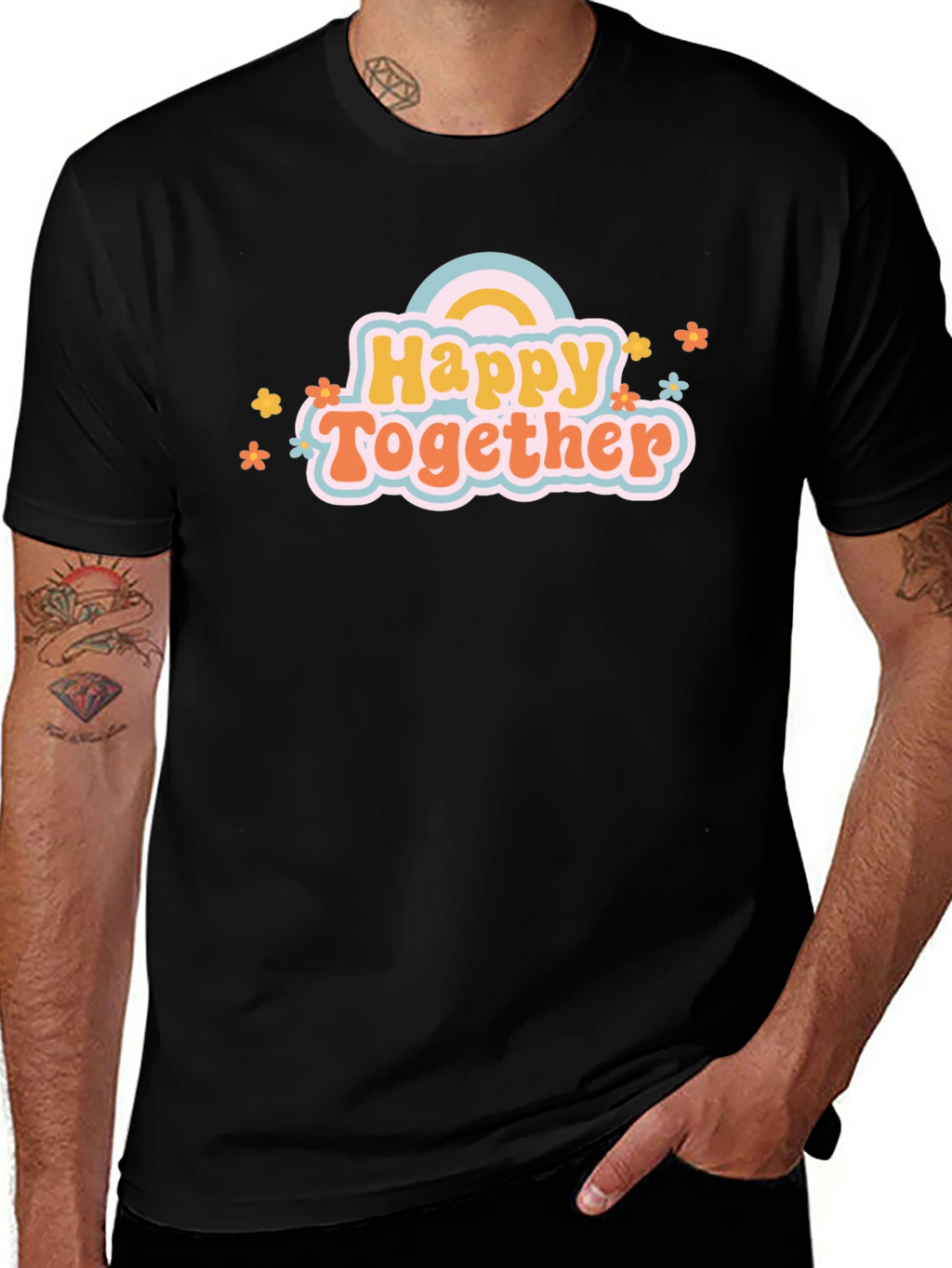 Happy Together Graphic Tee - Cute Rainbow Shirt