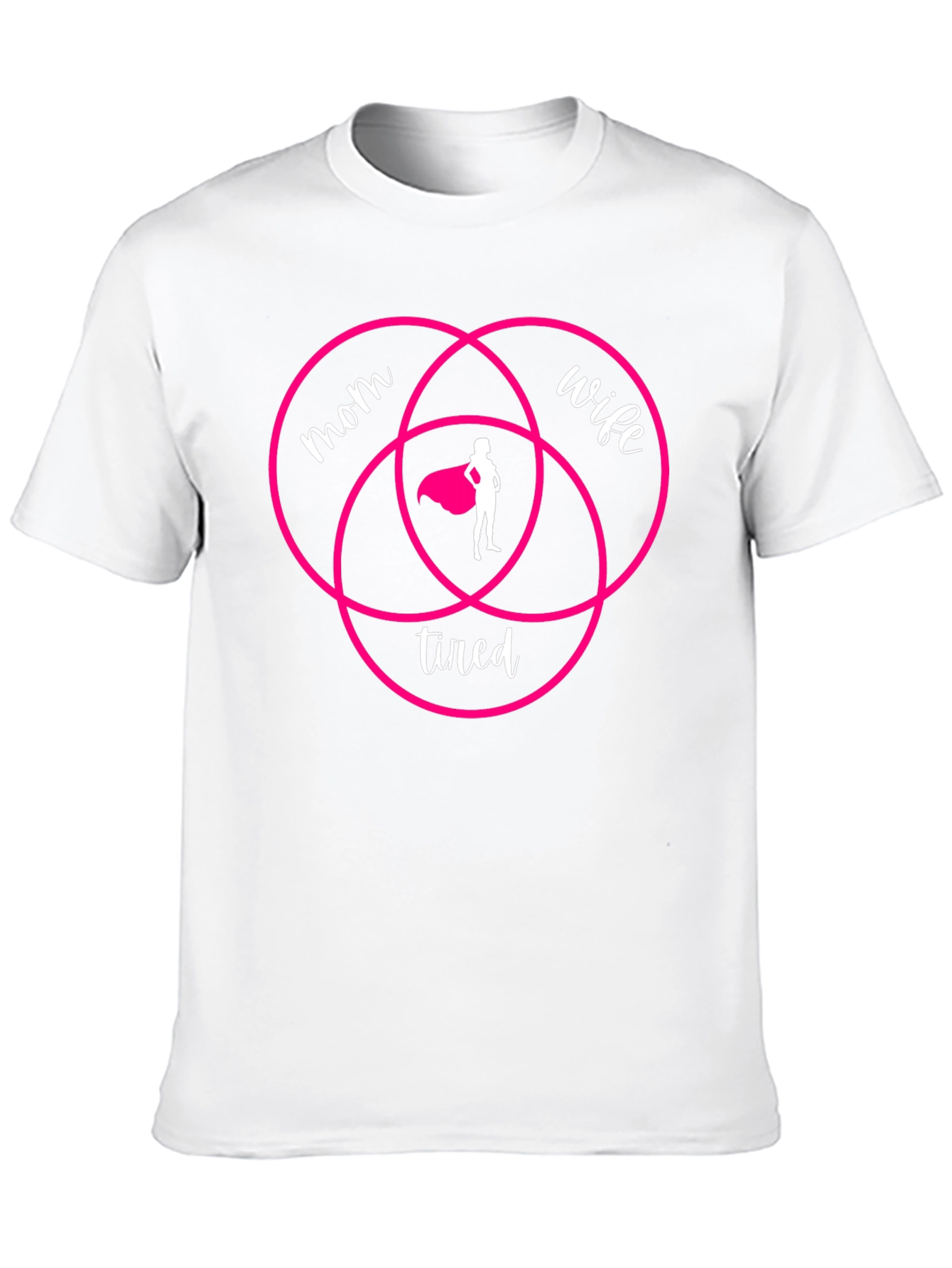 Mom Wife Tired Venn Diagram T-Shirt