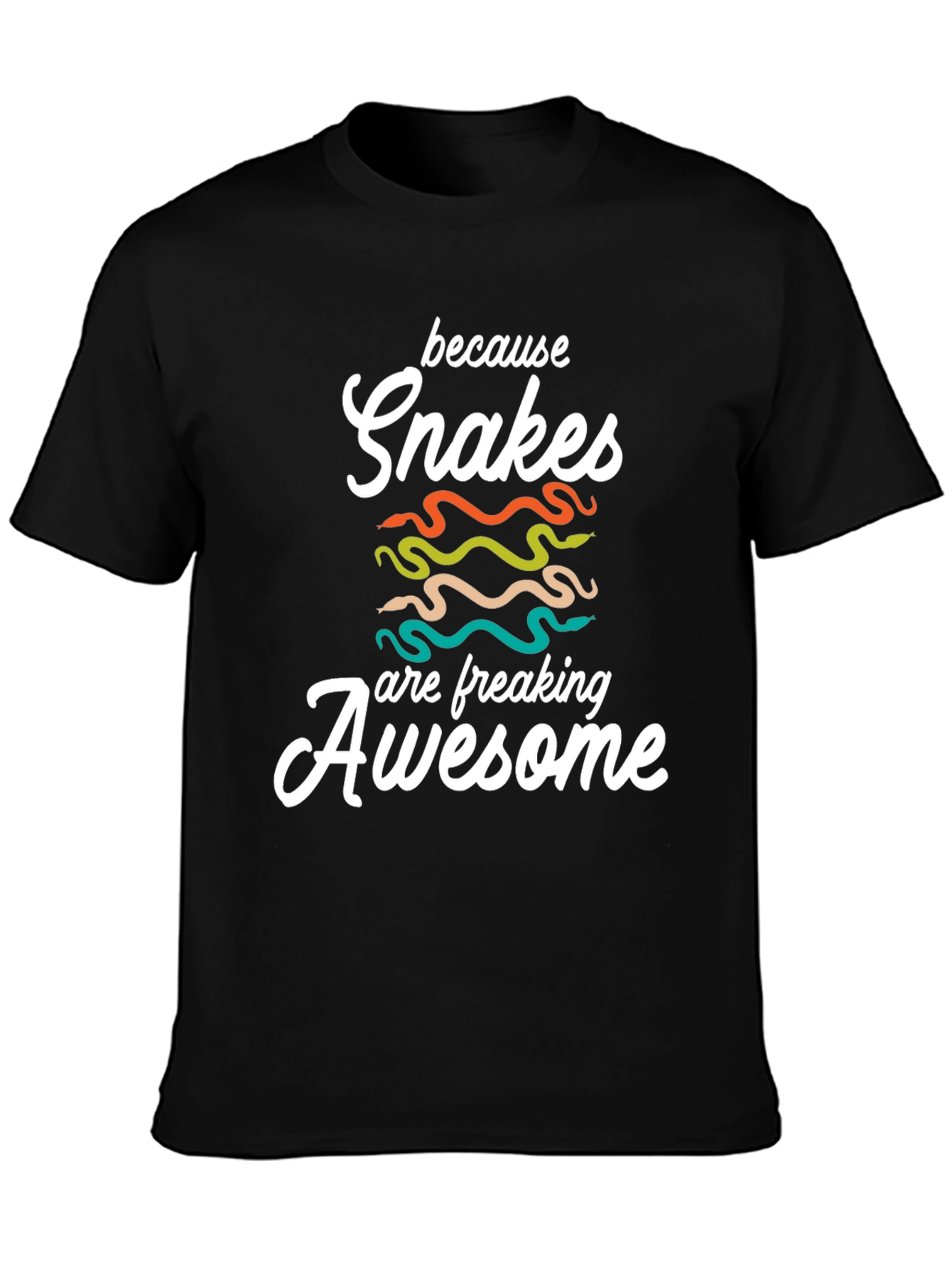 Snakes are Awesome T-Shirt - Unisex Black Tee