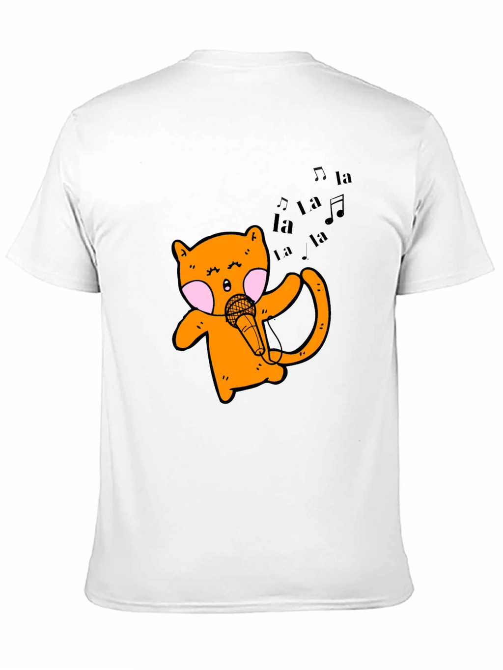 Singing Cat Graphic Tee - Black Unisex T-Shirt