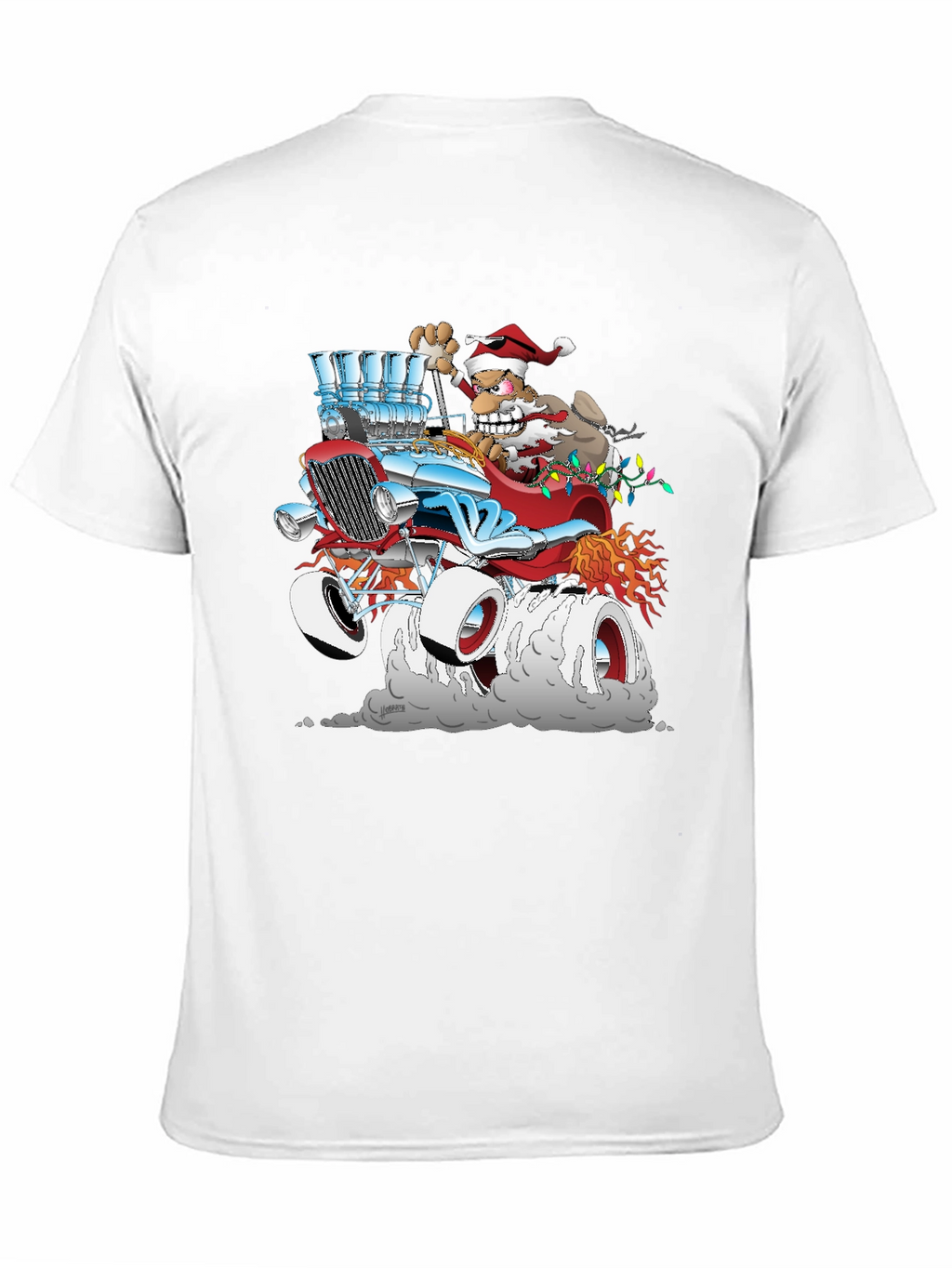 Santa Hot Rod Graphic T-Shirt