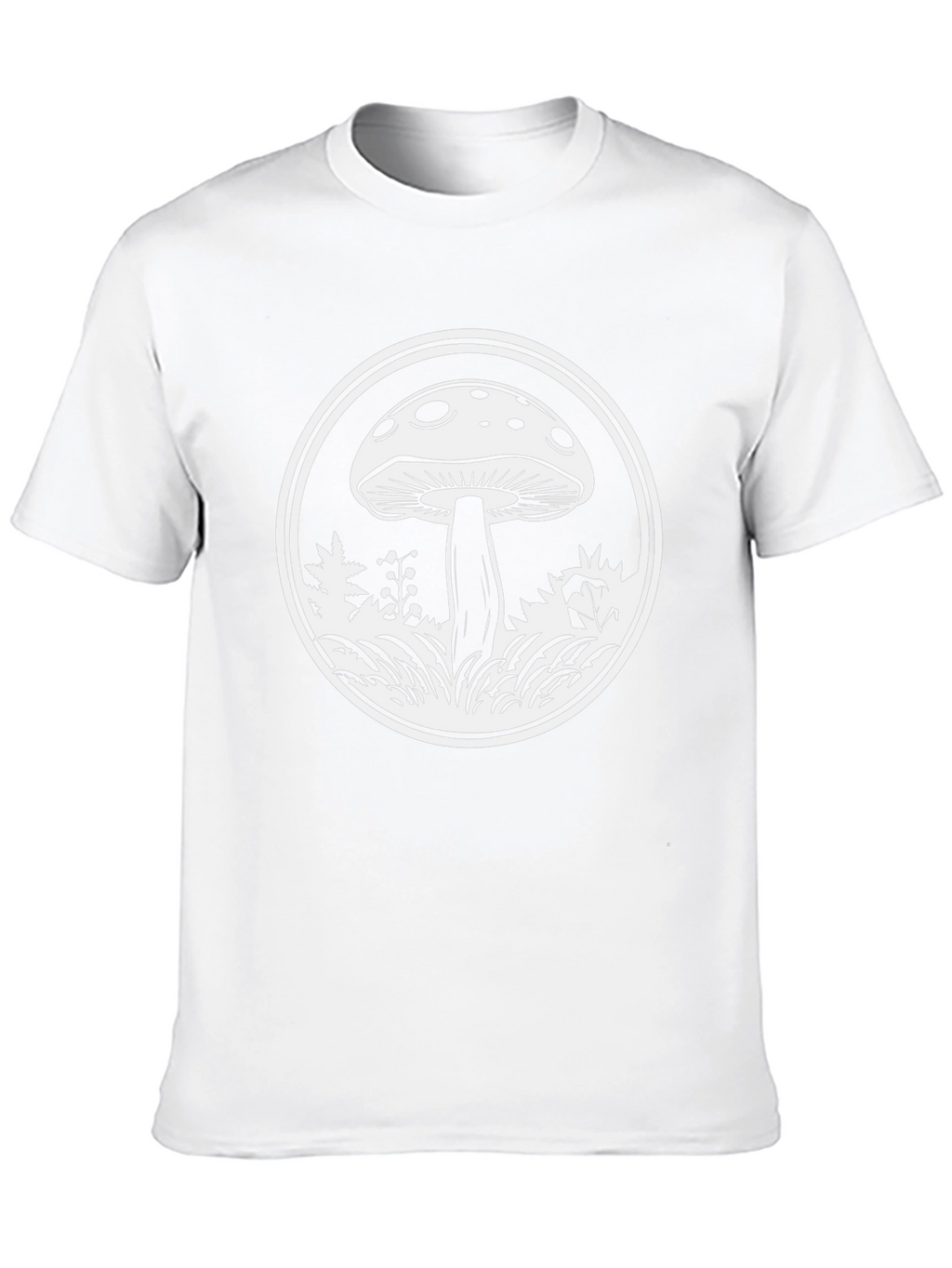 Mushroom Graphic Tee - Black Cotton Blend