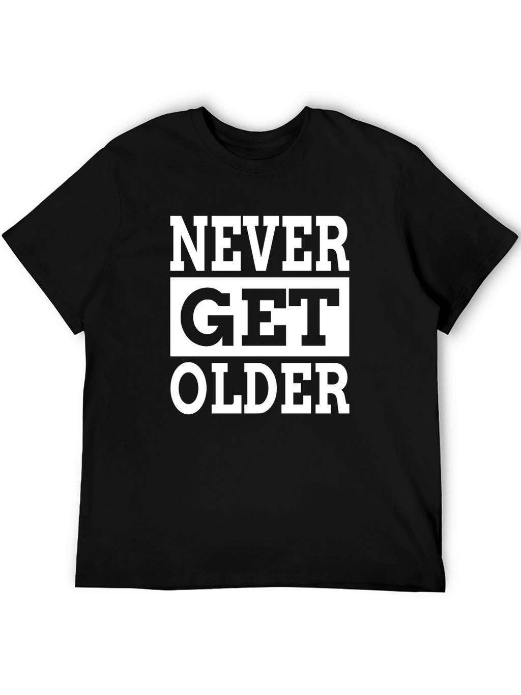 Never Get Older Graphic Tee - Black