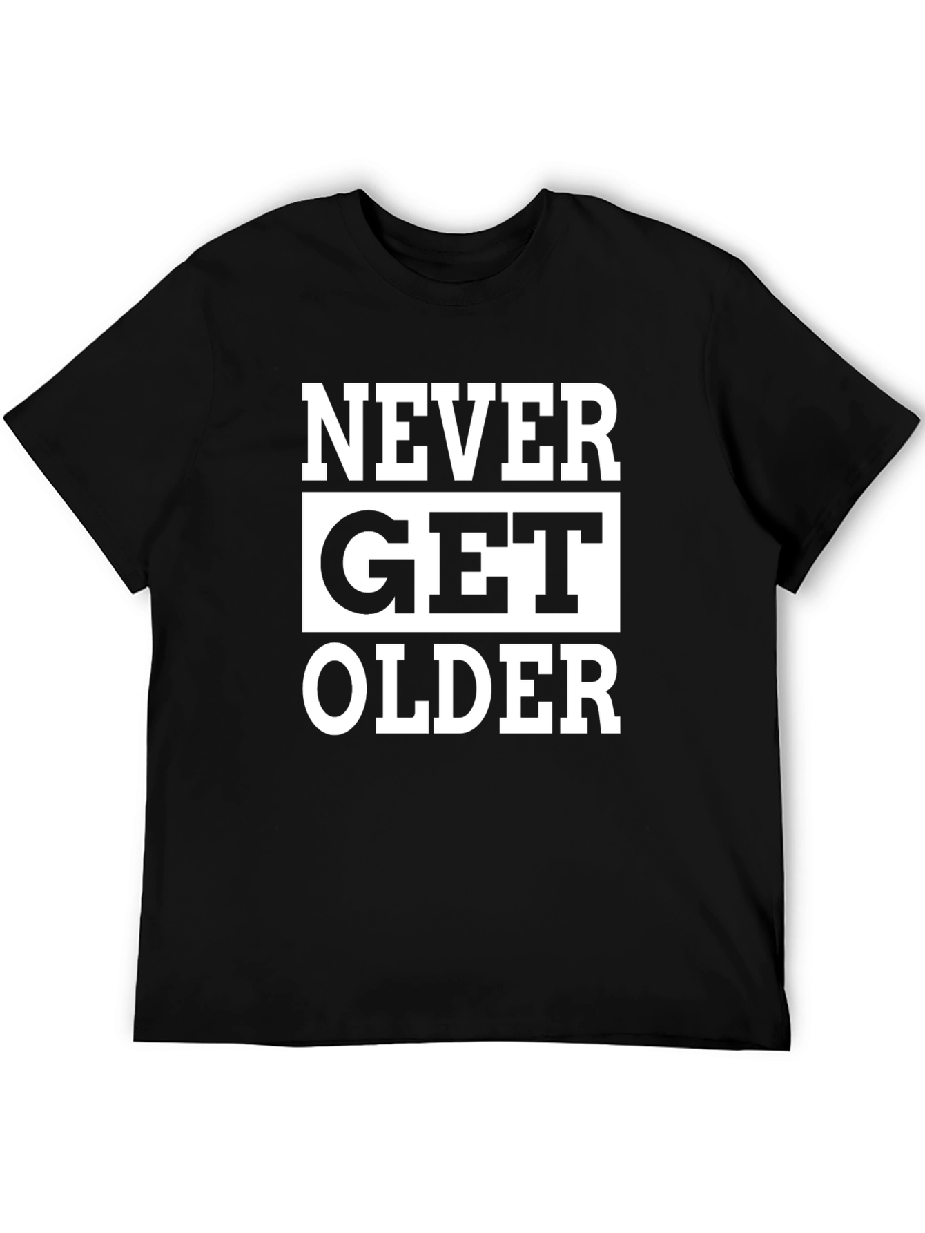 Never Get Older Graphic Tee - Black